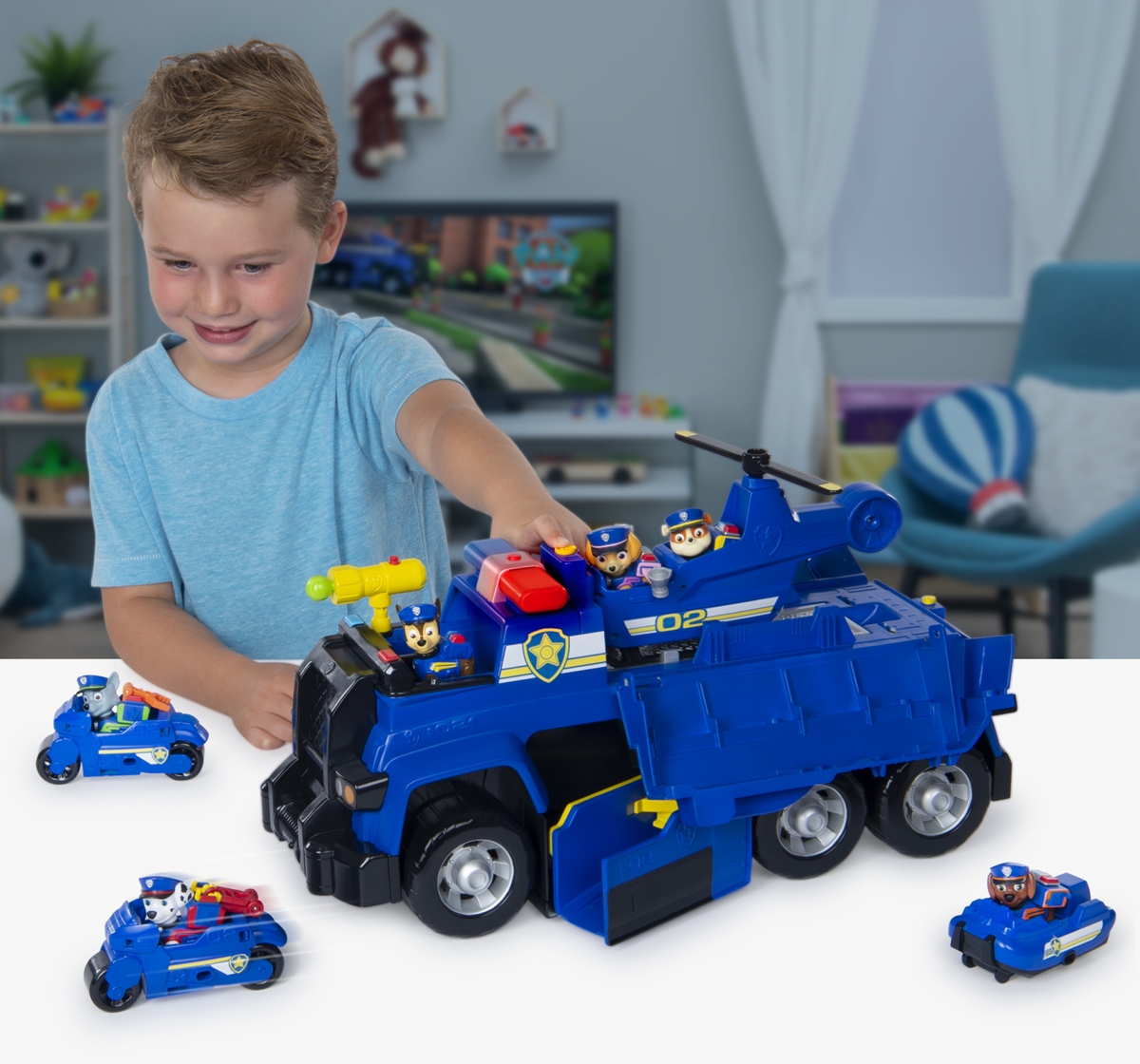 Paw Patrol | Paw Patrol Chase Dluxe Cruser Roleplay Set for Kids 3Y+, Blue 2