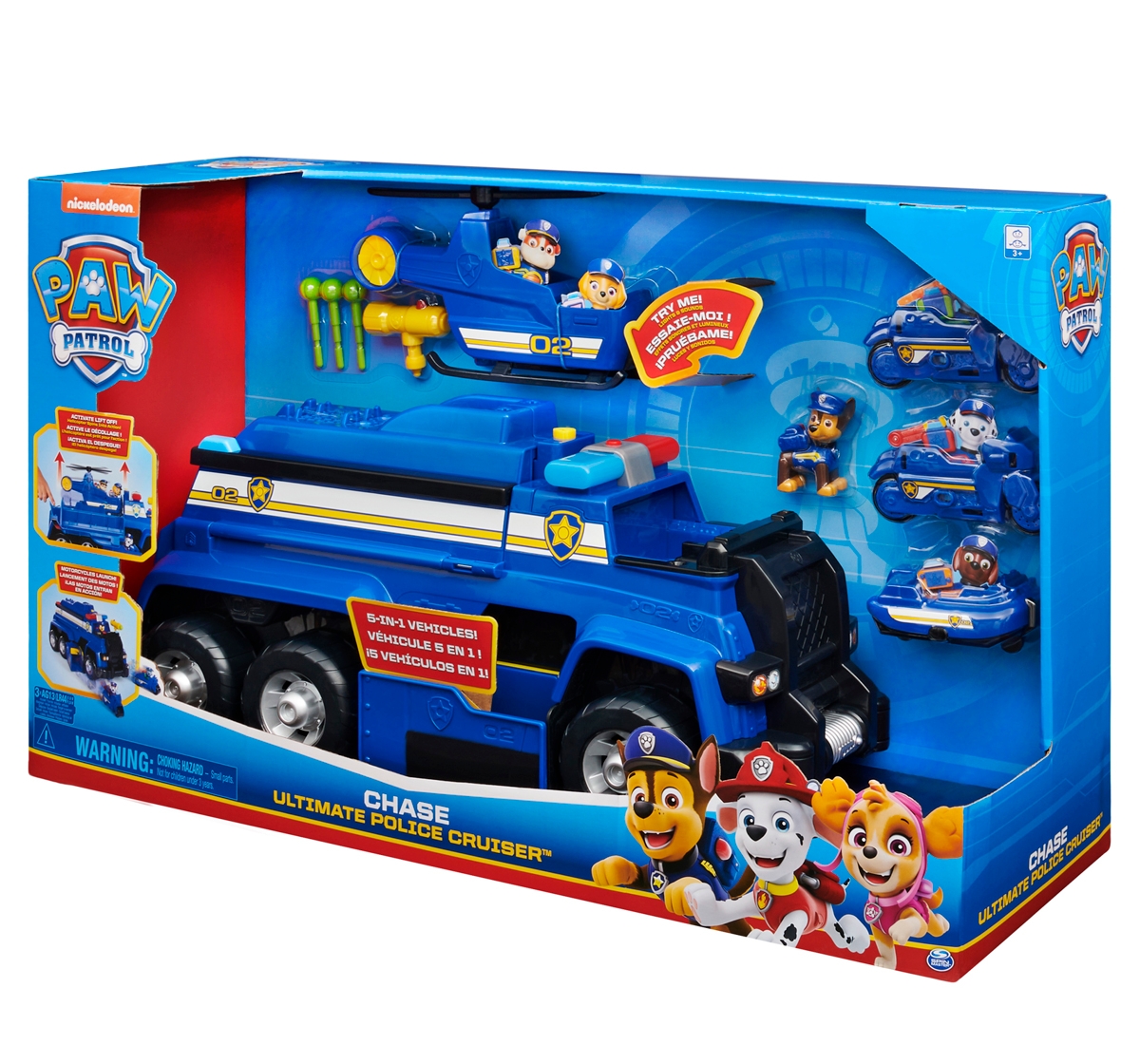Paw Patrol | Paw Patrol Chase Dluxe Cruser Roleplay Set for Kids 3Y+, Blue 8