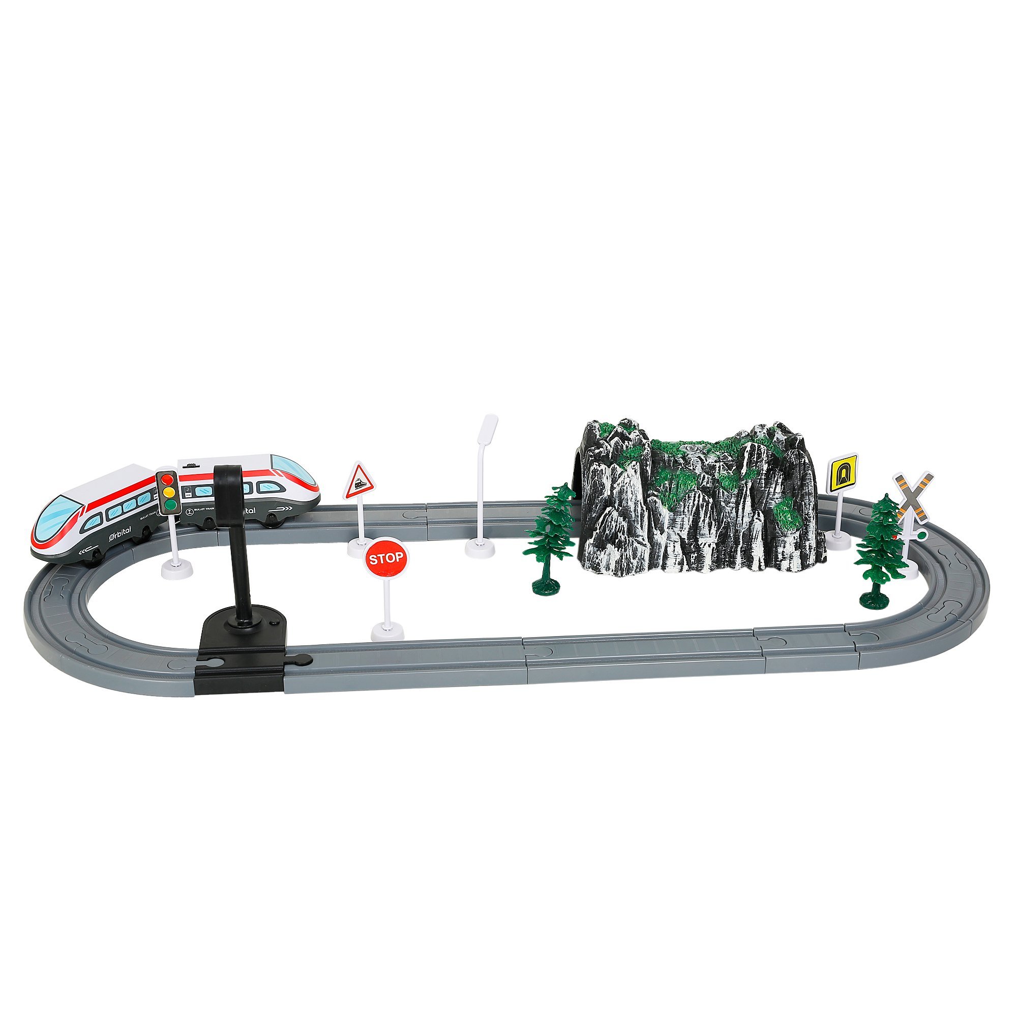 Ralleyz Fast Speed Bullet Train Set for Kids with Self Assemble Track, Battery Operated Model Train Toy for Kids, Kids for 3Yrs+, Multicolour