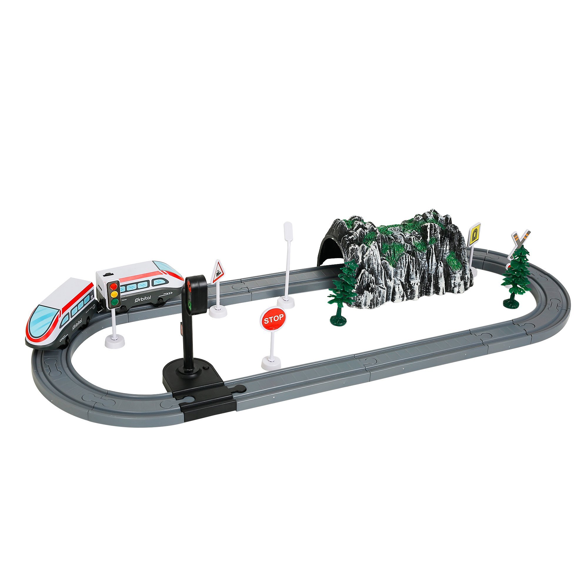 Ralleyz Fast Speed Bullet Train Set for Kids with Self Assemble Track, Battery Operated Model Train Toy for Kids, Kids for 3Yrs+, Multicolour