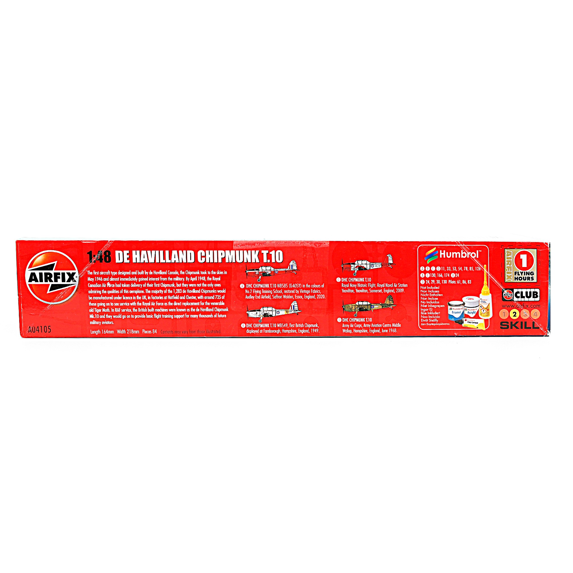 Airfix A04105 de Havilland Chipmunk T.10 1:48 Military Plastic Model Gift Set, Kids for 8Y+, Multicolour