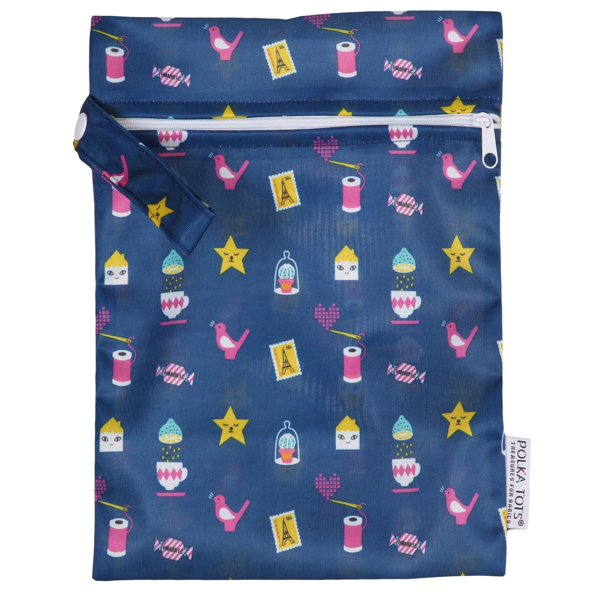 Polka Tots Waterproof Wet Bag Pouch with Zipper (Mix)
