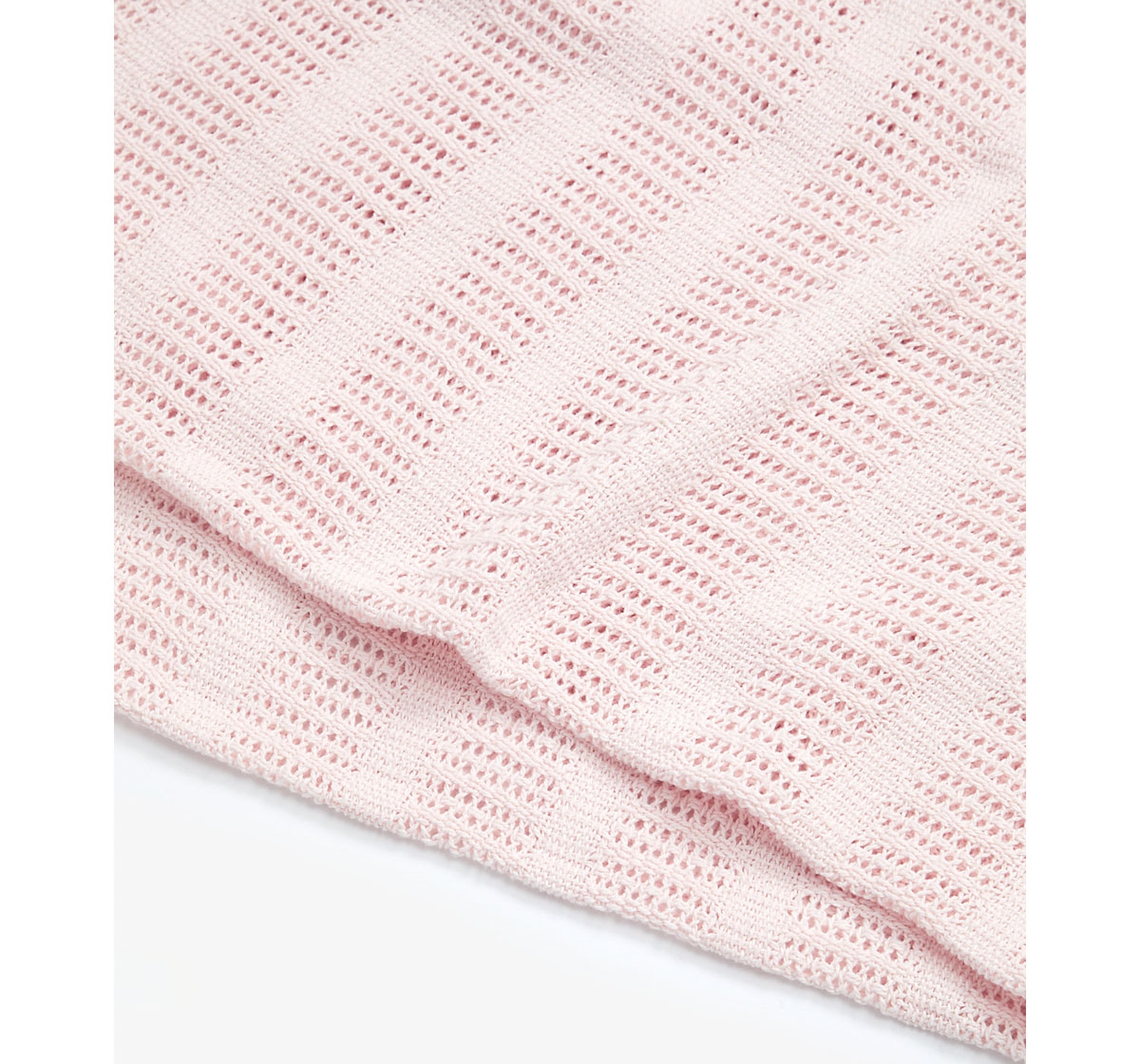 Mothercare | MOTHERCARE PINK ESSENTIALS COTBED CELLULAR BLANKET 1