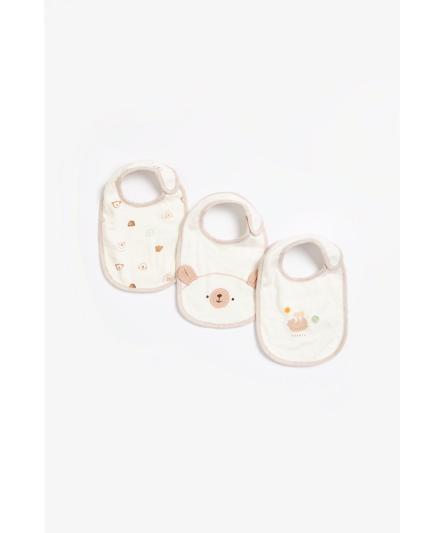 Mothercare | Mothercare Lovable Bear Bibs Multicolor Pack of 3 0