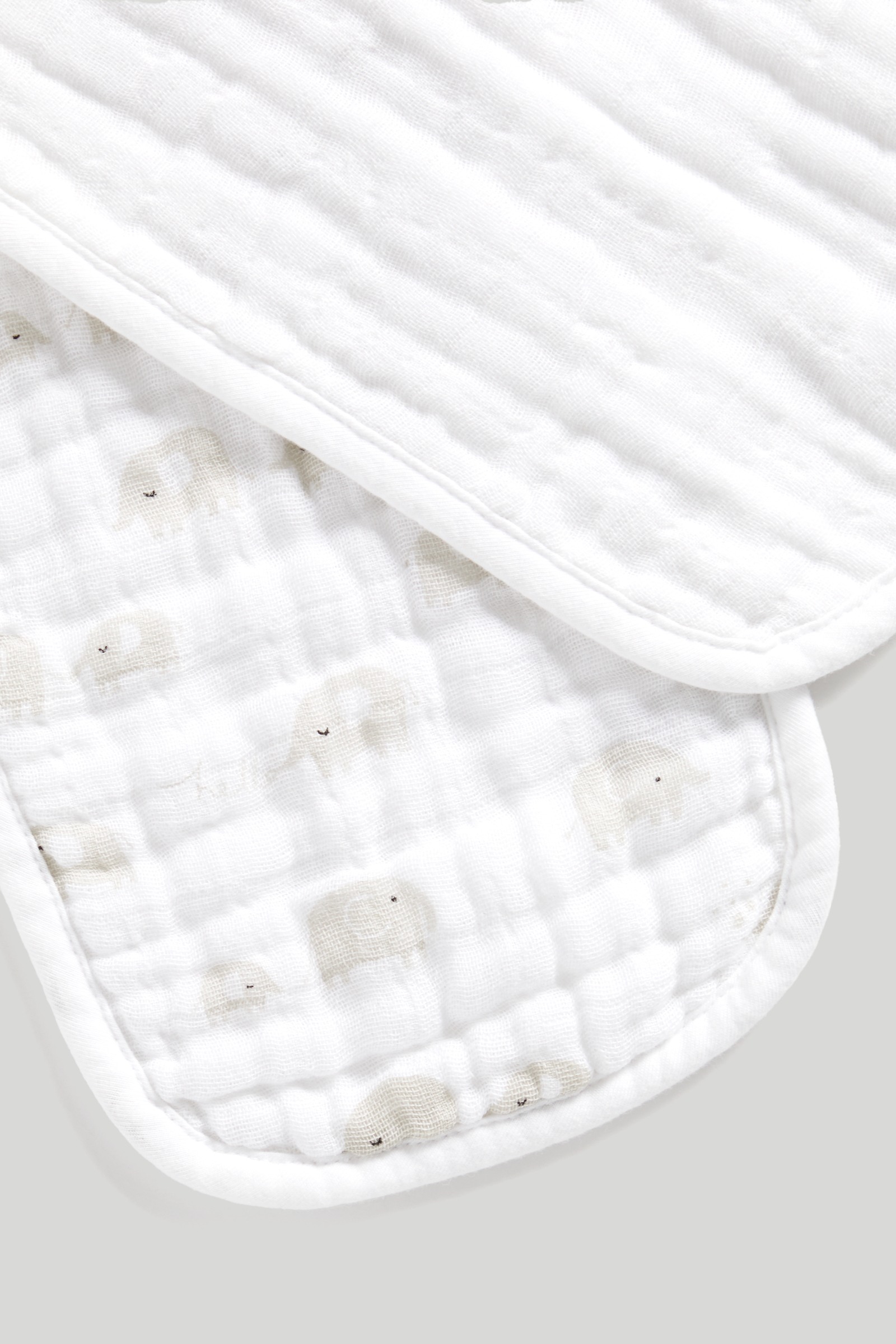 Mothercare Elephant Burp Cloths - Pack of 3 - White