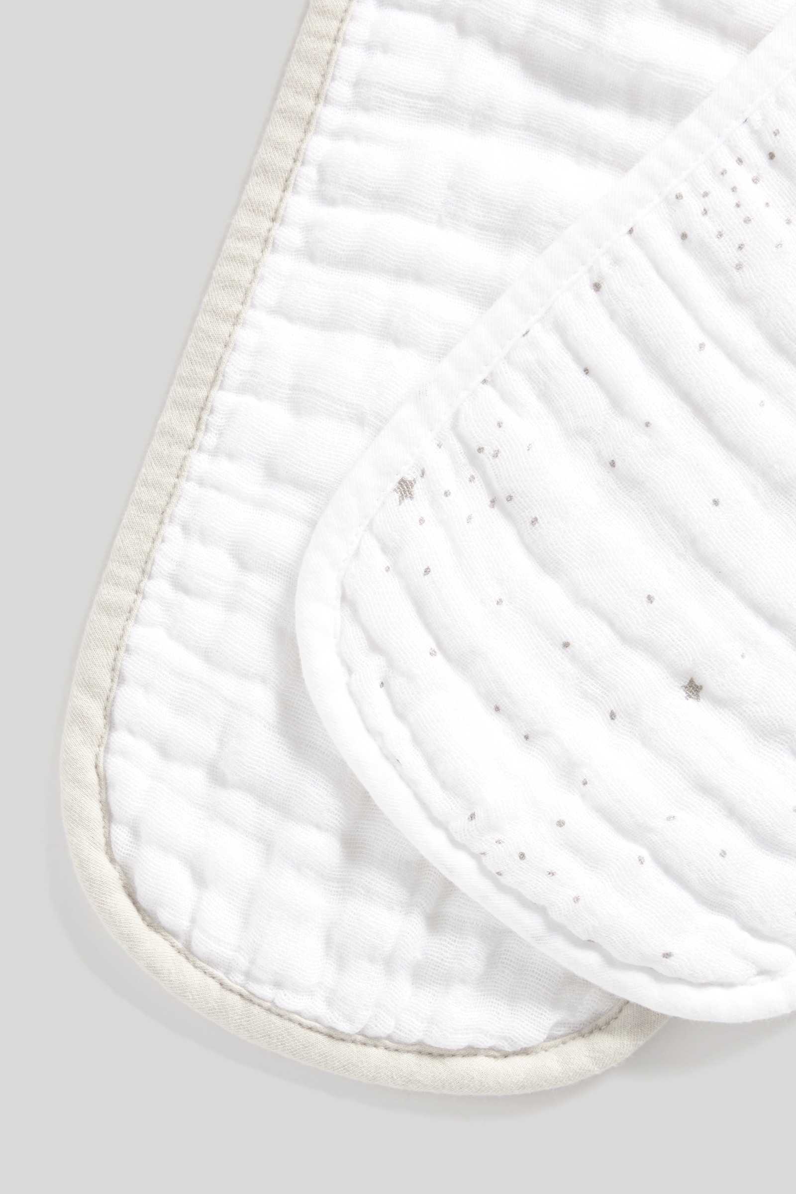 Mothercare Elephant Burp Cloths - Pack of 3 - White