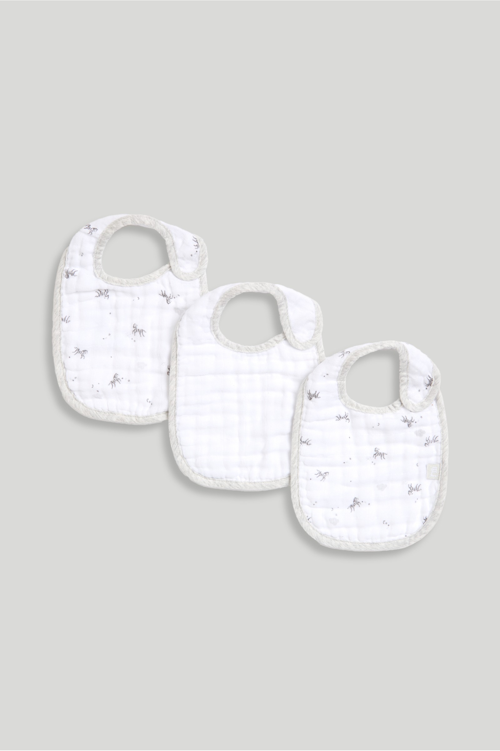 Mothercare Horse Bibs - Pack of 3 - Grey