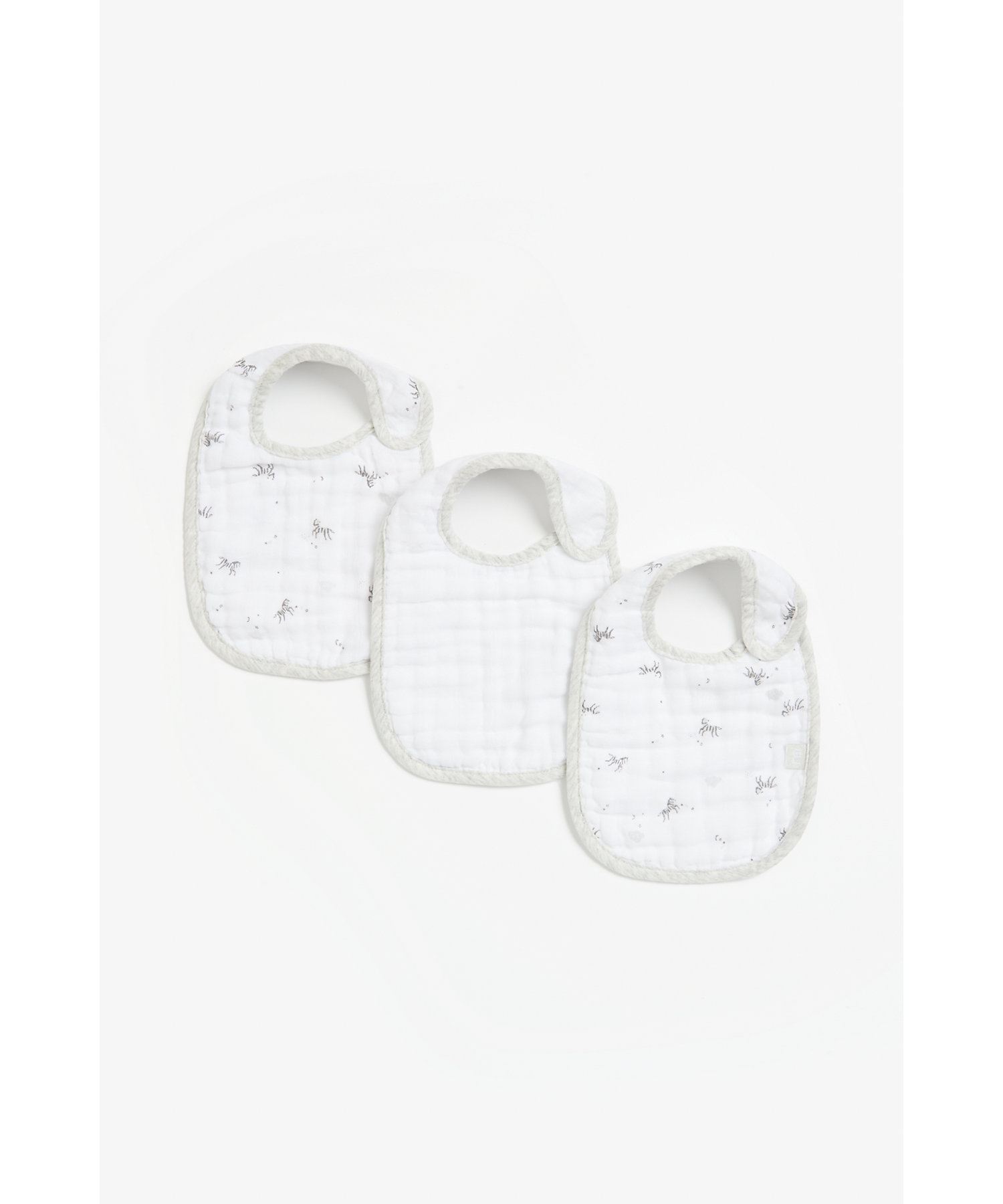 Mothercare | Mothercare Horse Bibs Grey Pack of 3 0