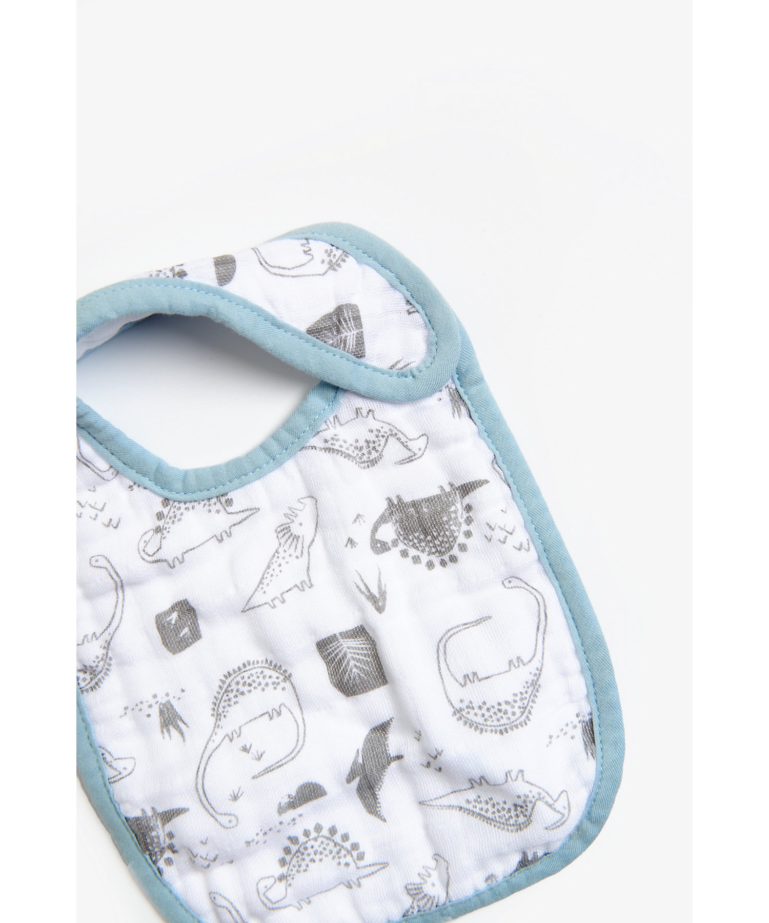 Mothercare | Mothercare Dino Muslin Bibs Blue Pack of 3 4