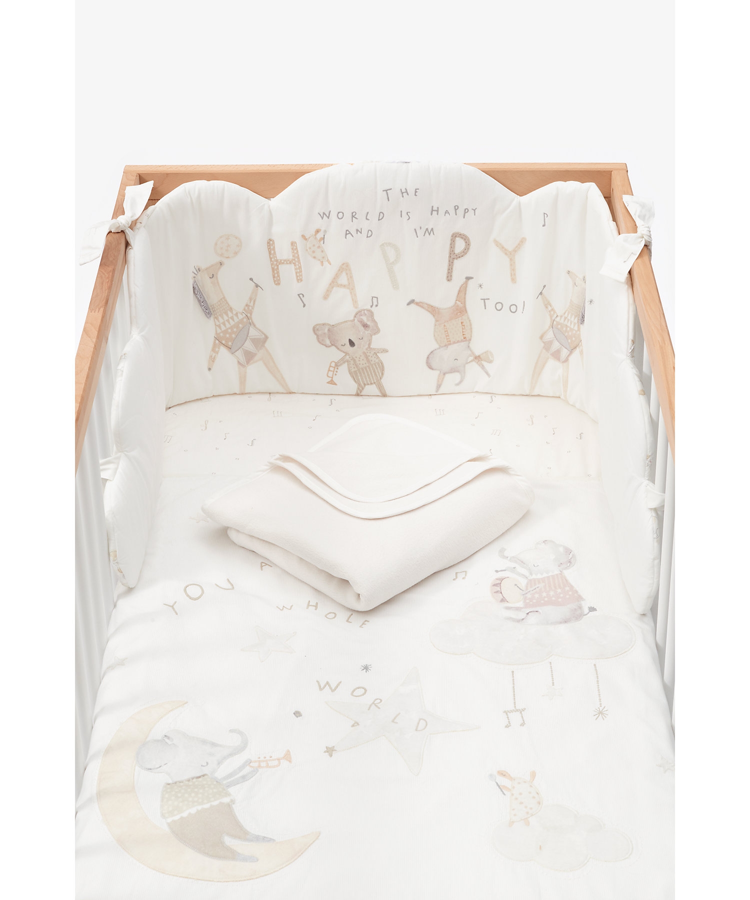Mothercare | Mothercare Dancing Band Bed In Bag Grey  0