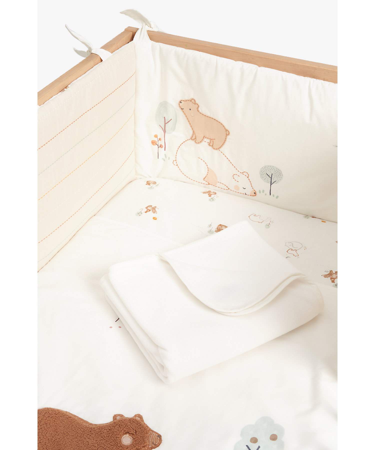 Mothercare Lovable Bear Bed In Bag Beige