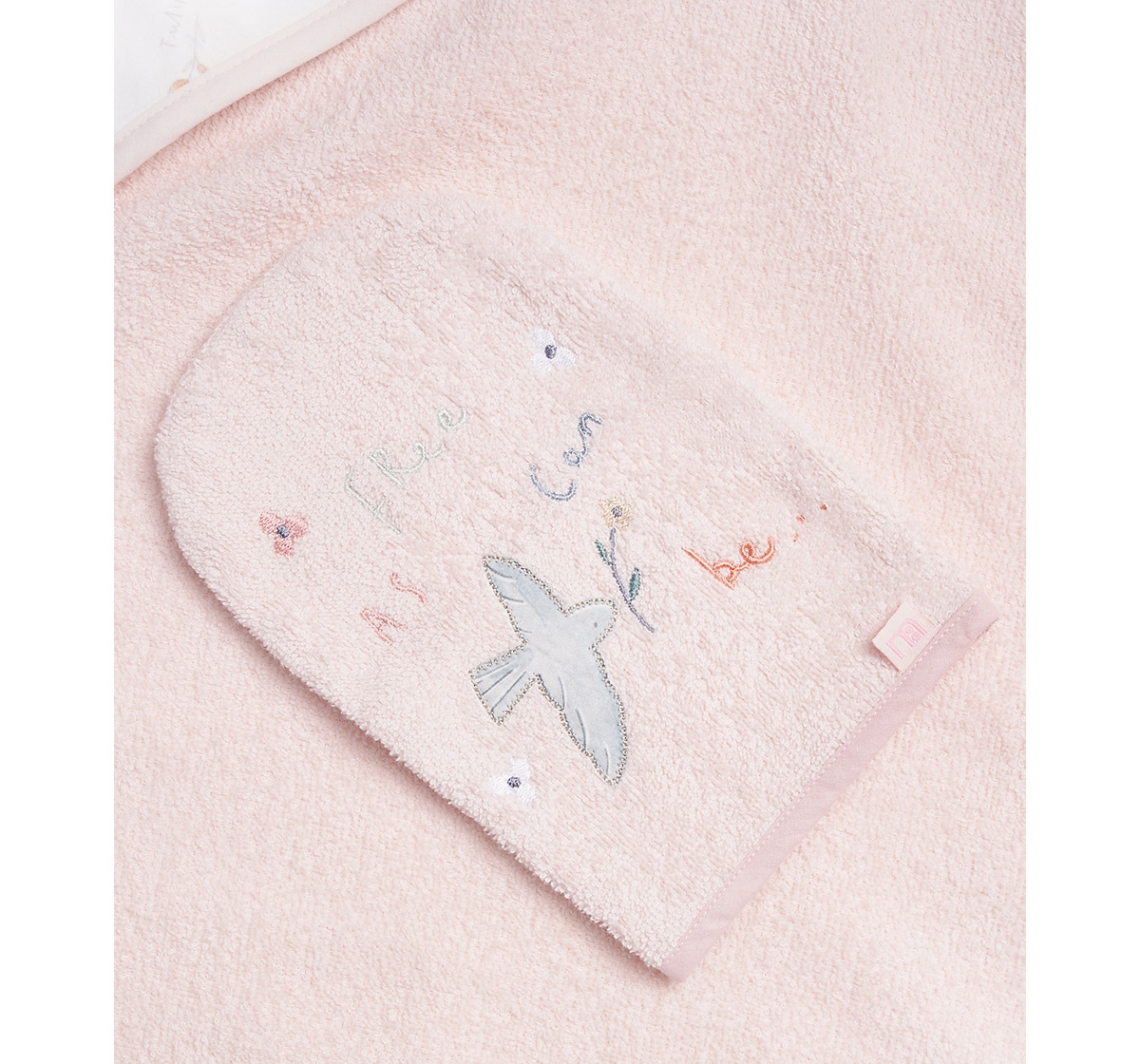 Mothercare | Mothercare Flutterby Cuddle N Dry Towelling Mit Set Pink 2