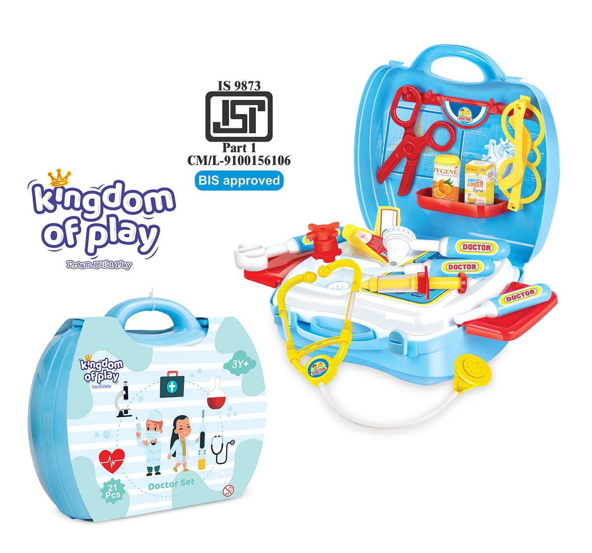Itoys Doctor play set with suitcase and Doctor Tools for kids Multicolor 24M+