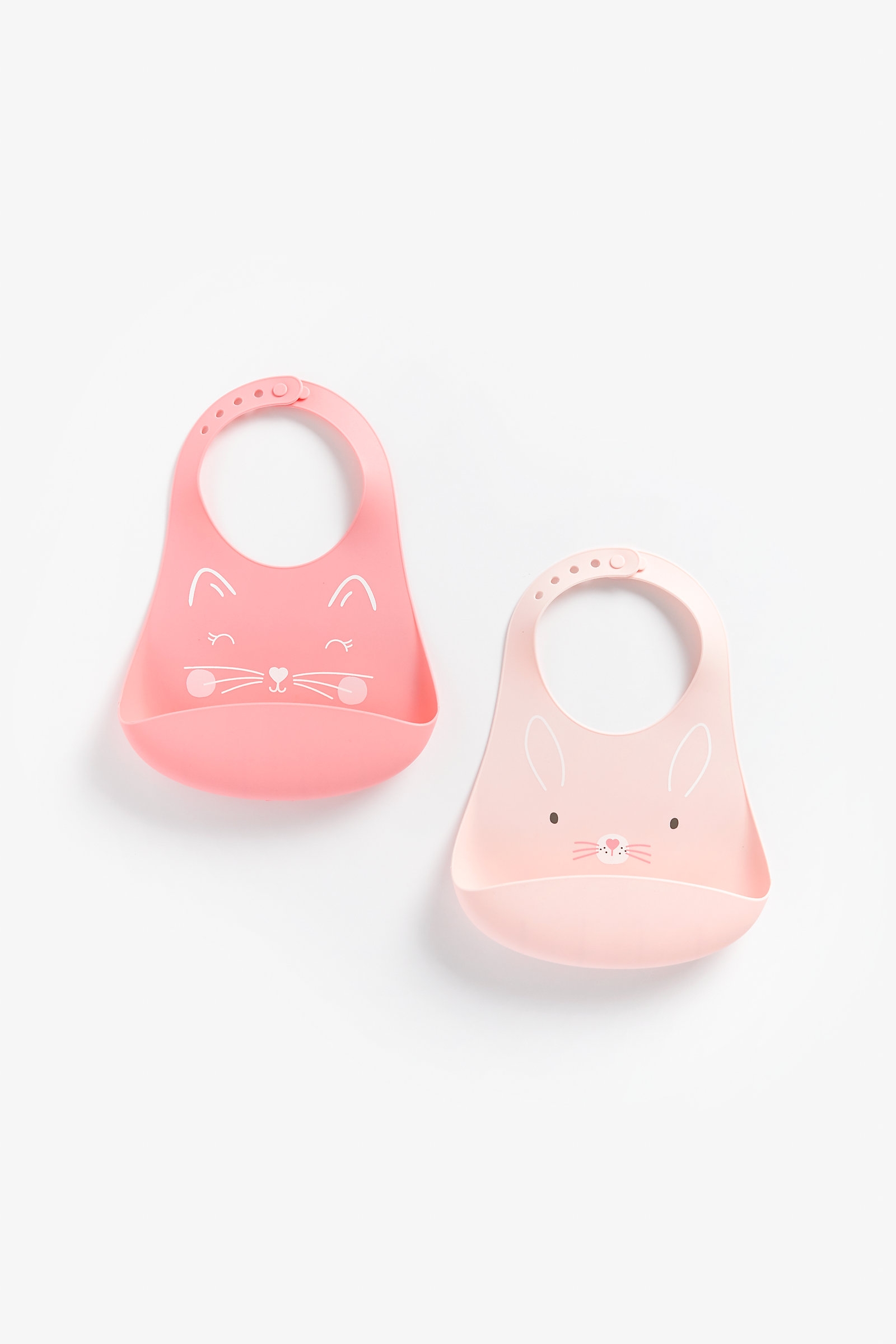 Mothercare | Mothercare Cat and Bunny Crumb-catcher Pink Pack of 2 0