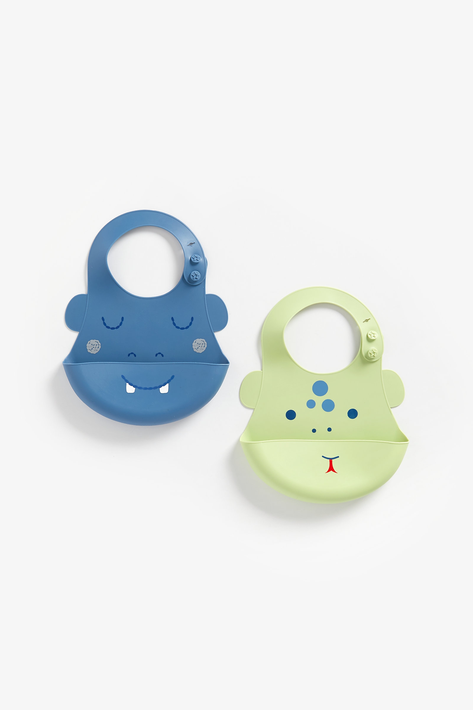 Mothercare | Mothercare Faces Crumb-catcher Blue Pack of 2 0