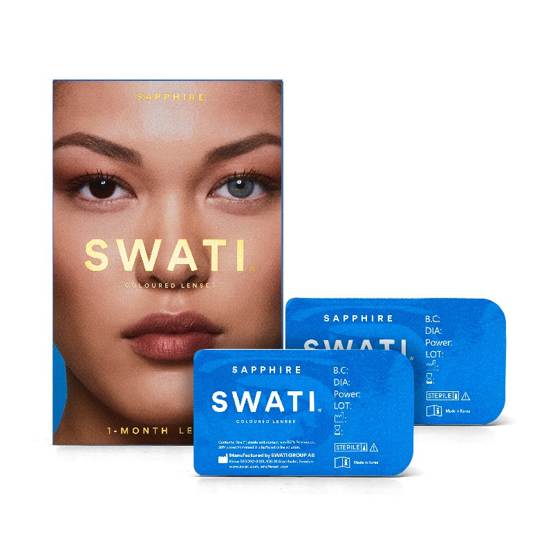 Coloured Contact Lenses Sapphire - 1 Month • Power 0.00