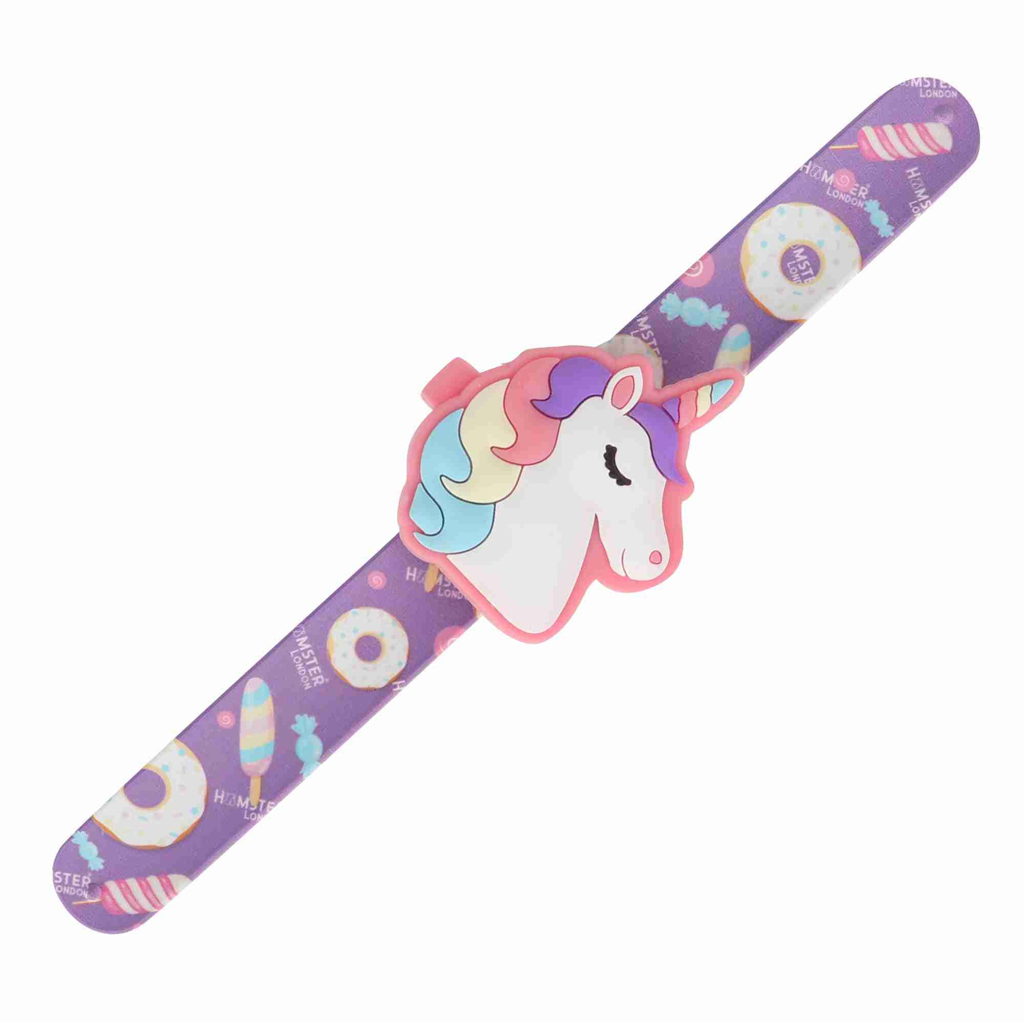 Hamster London Flip Flap Digital Watch Unicorn For Kids, Purple, 3Y+