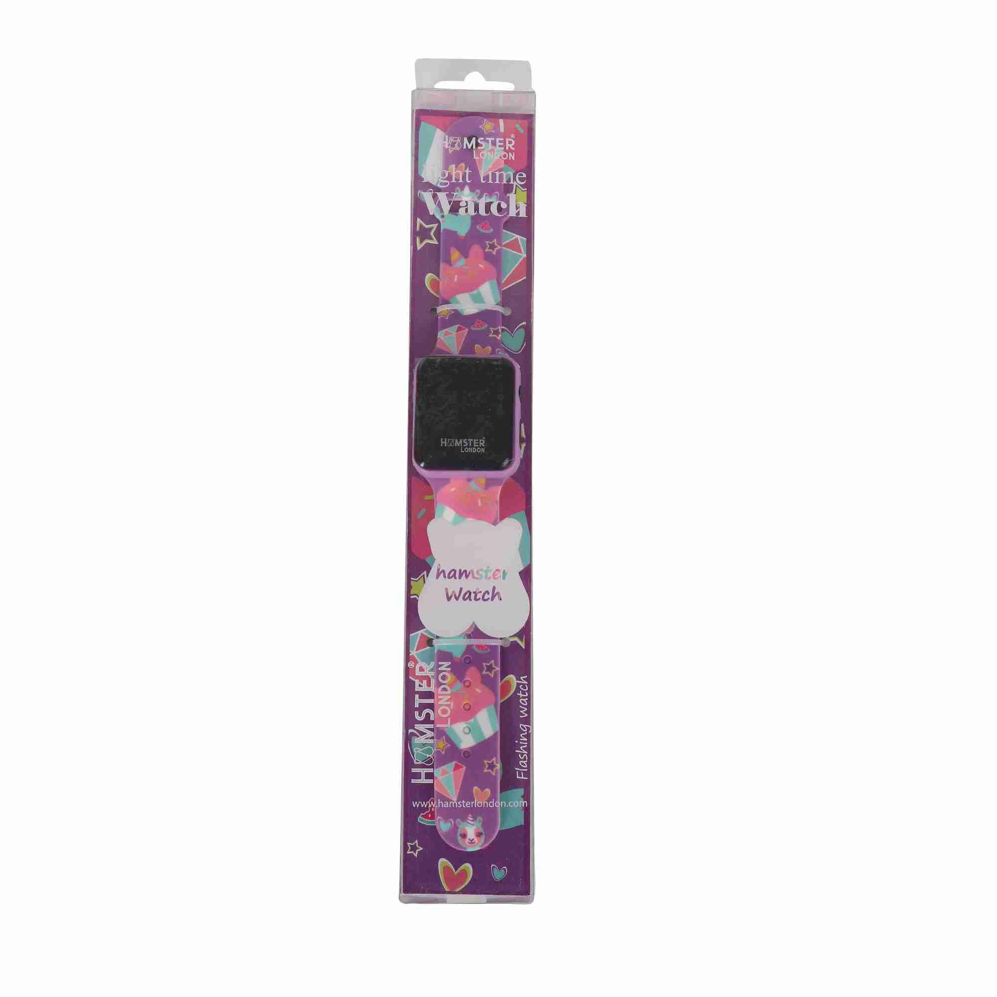 Hamster London Digital Watch Lama For Kids, Purple, 3Y+