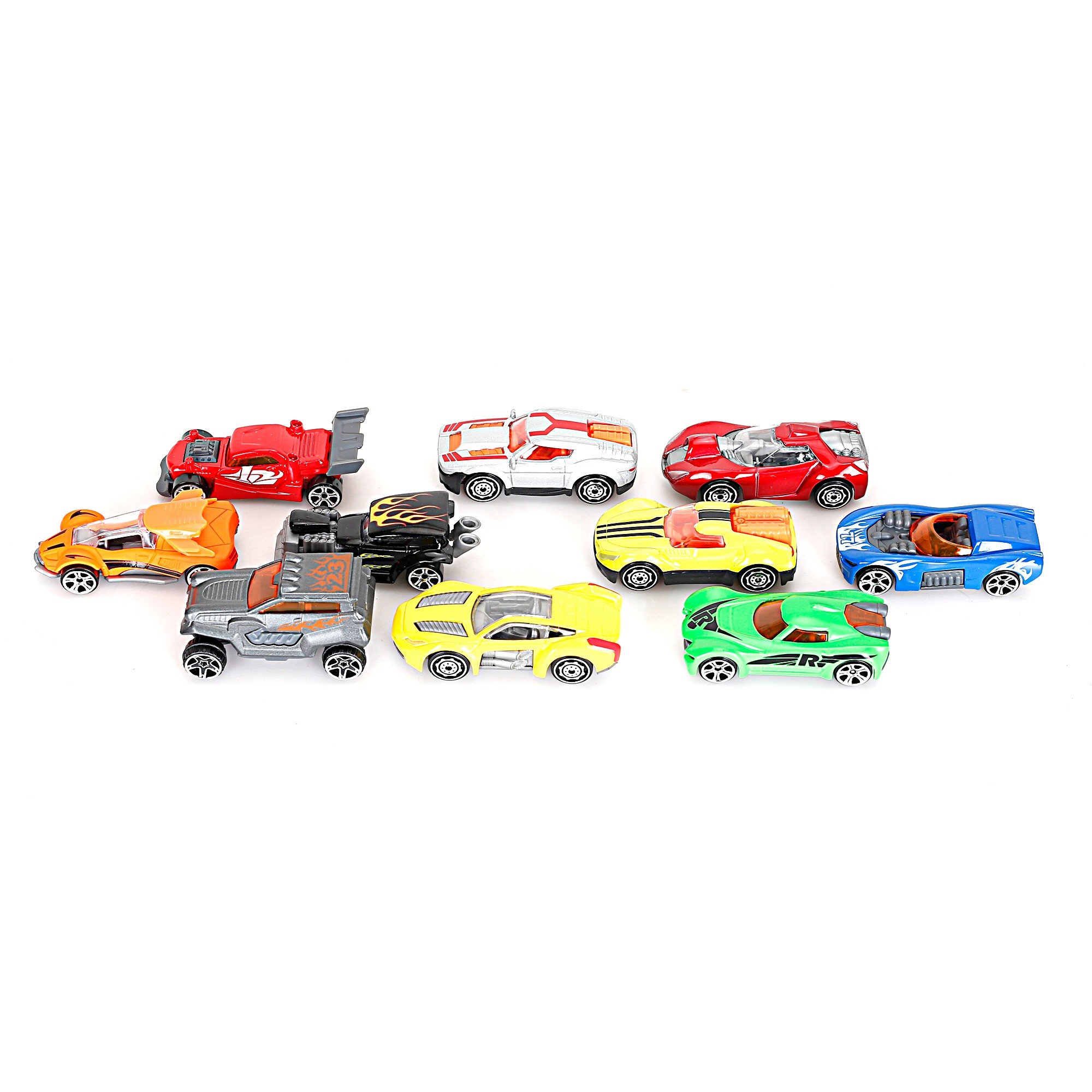 Ralleyz Pro Firefleet Street Machines Die Cast Toy Cars for Kids, Pack of 10, 3Y+
