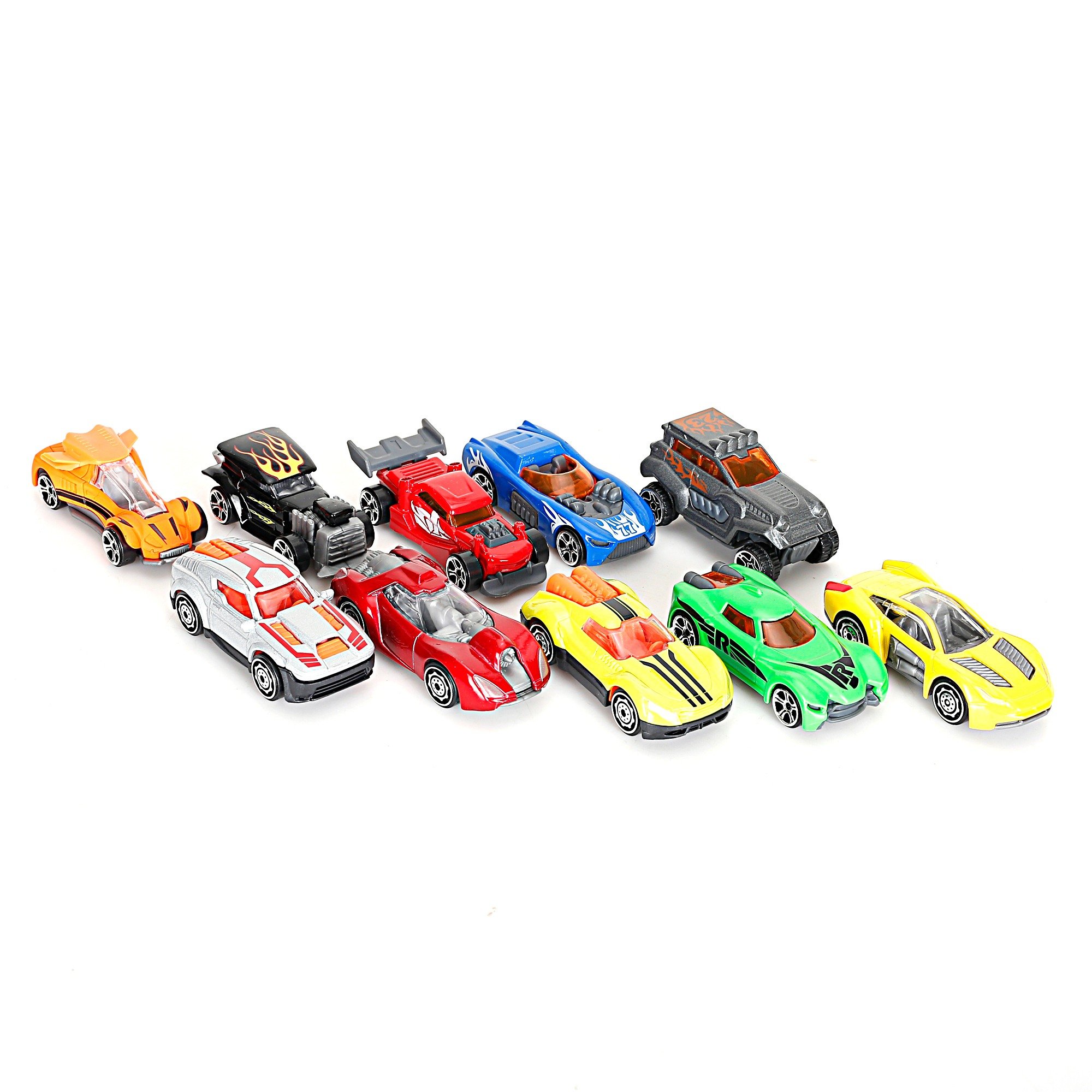 Ralleyz Pro Firefleet Street Machines Die Cast Toy Cars for Kids, Pack of 10, 3Y+