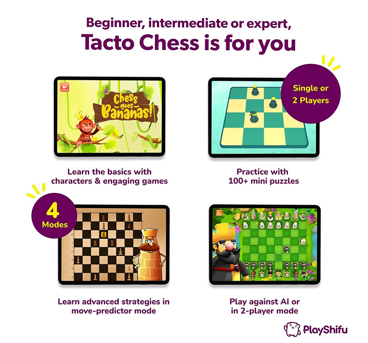 Playshifu Plugo Tacto Chess Stem Kit for kids 6Y+, Multicolour
