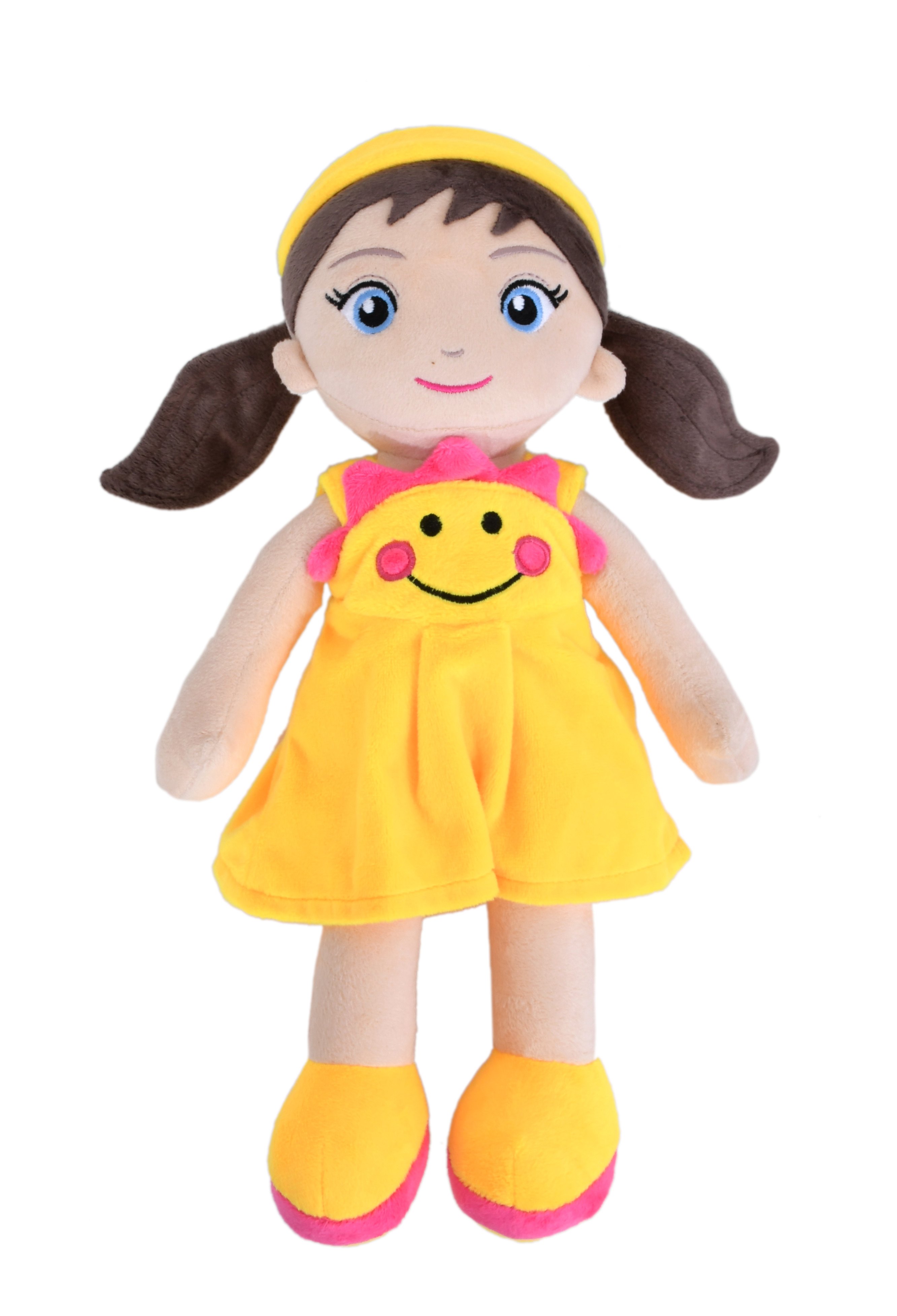 Plush Cute Super Soft Toy Huggable Doll by Mirada, 38cm, Yellow