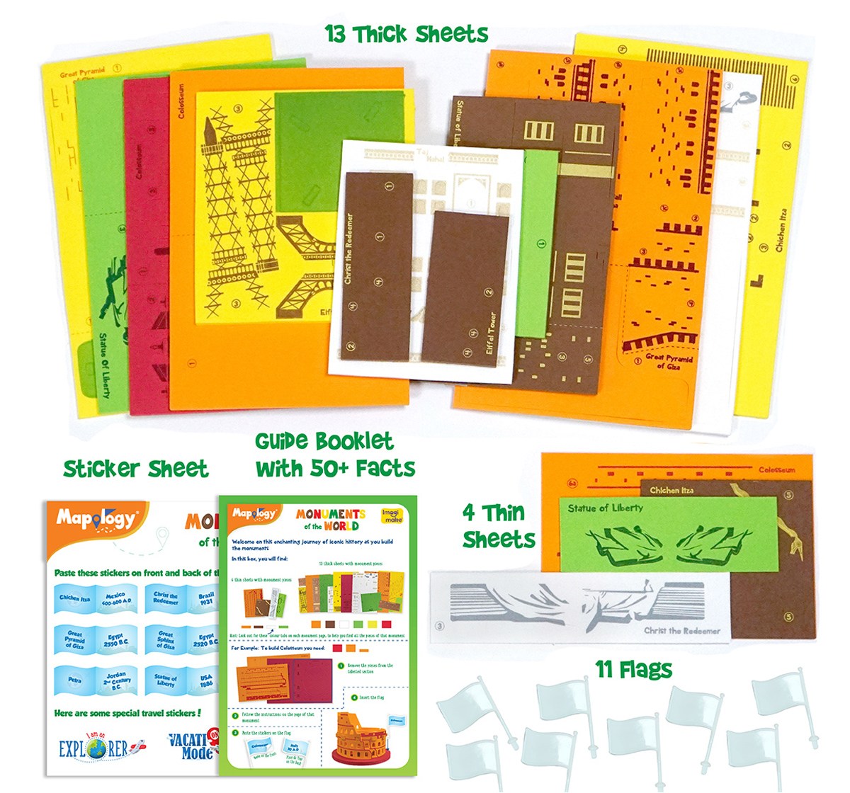 Mapology Monuments Of The World Puzzles For Kids Multicolour 5Y+