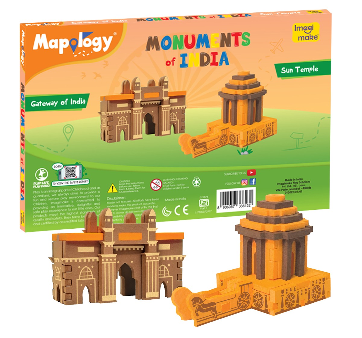 Mapology Sun Temple And Gateway Puzzles For Kids Multicolour 5Y+