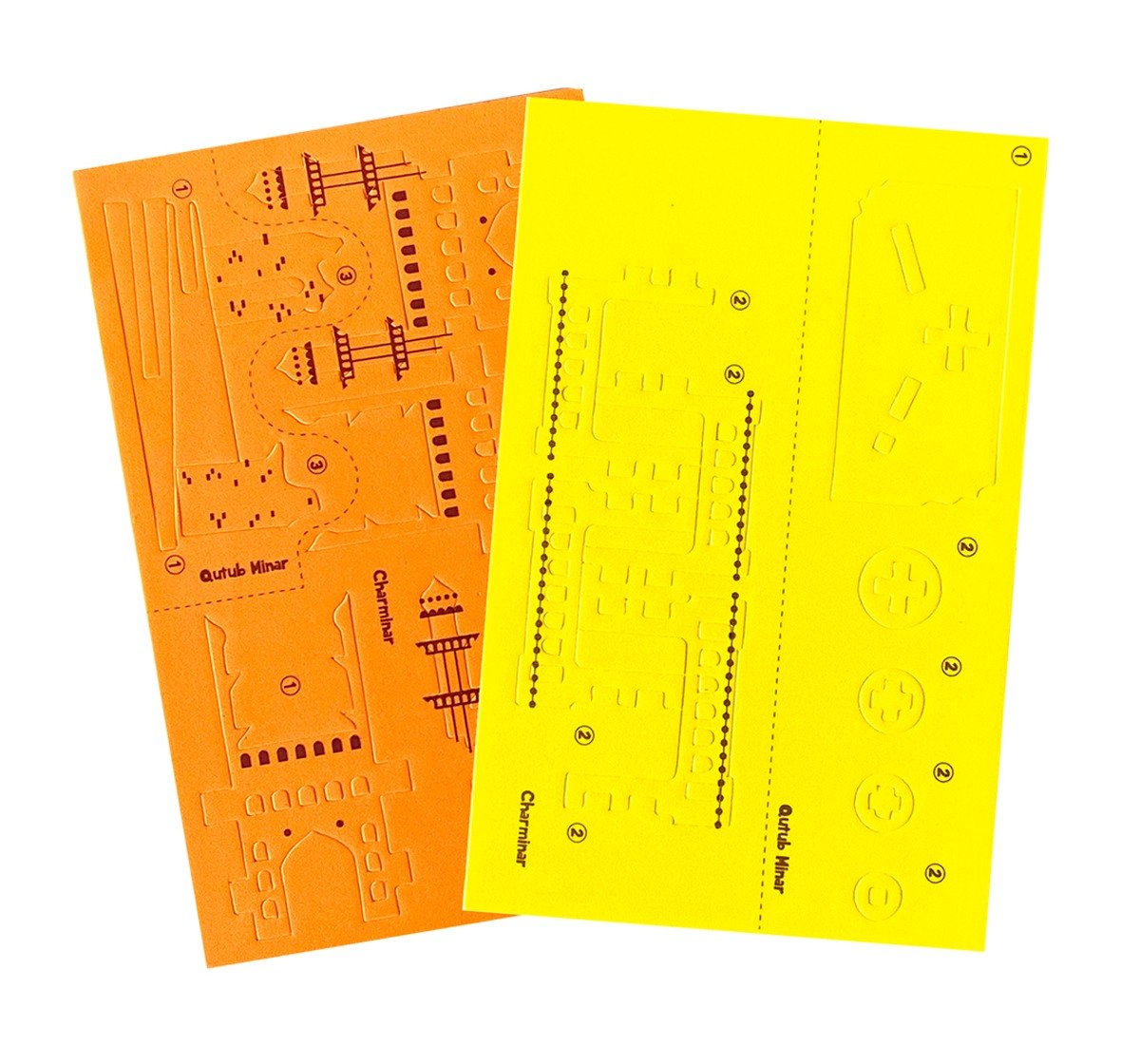 Mapology Charminar And Qutab Minar Puzzles For Kids Multicolour 5Y+