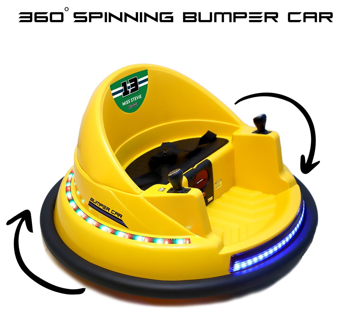 Uboard Ride On Car Bumper Car, Assorted4Y+