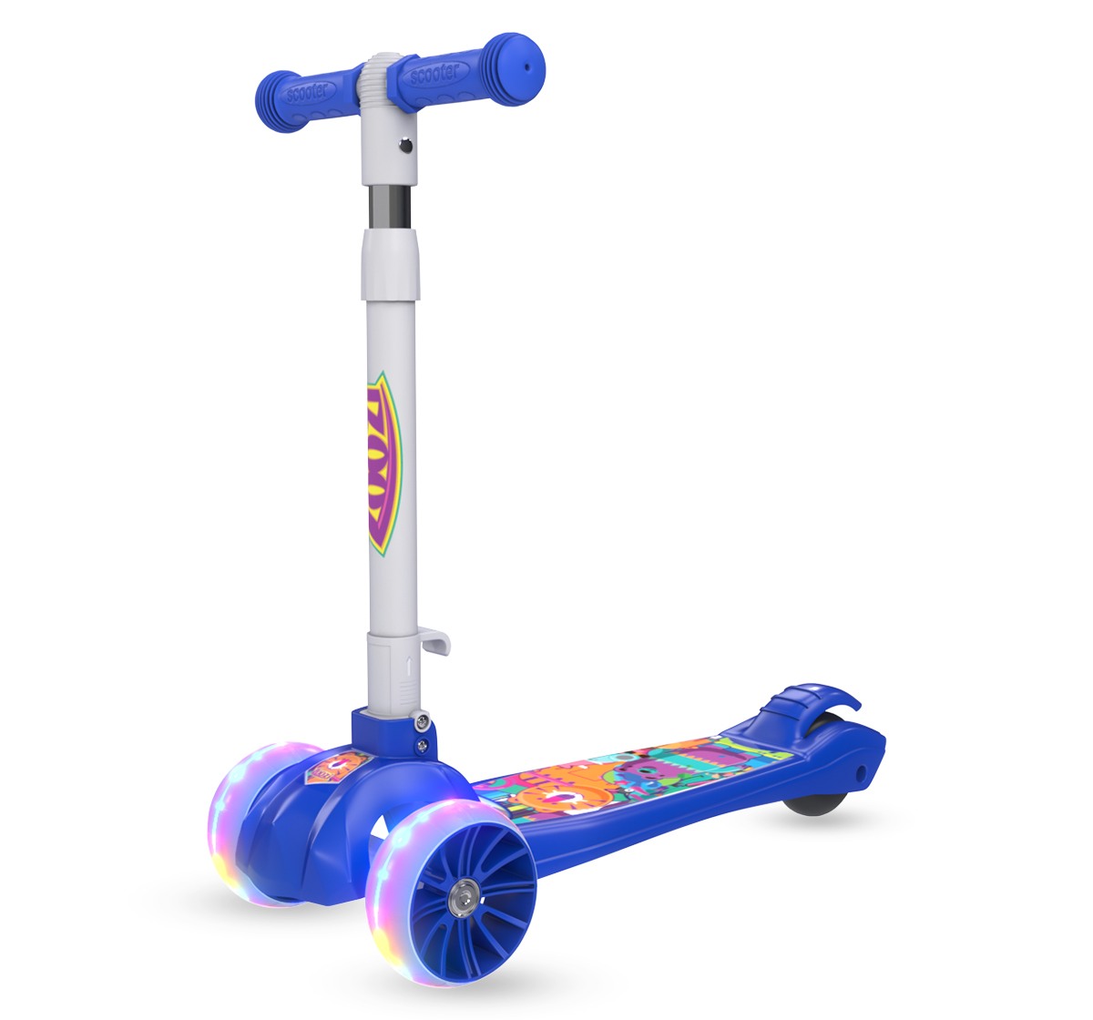 Zoozi 3 Wheel Electric Led Scooter, Assorted3Y+