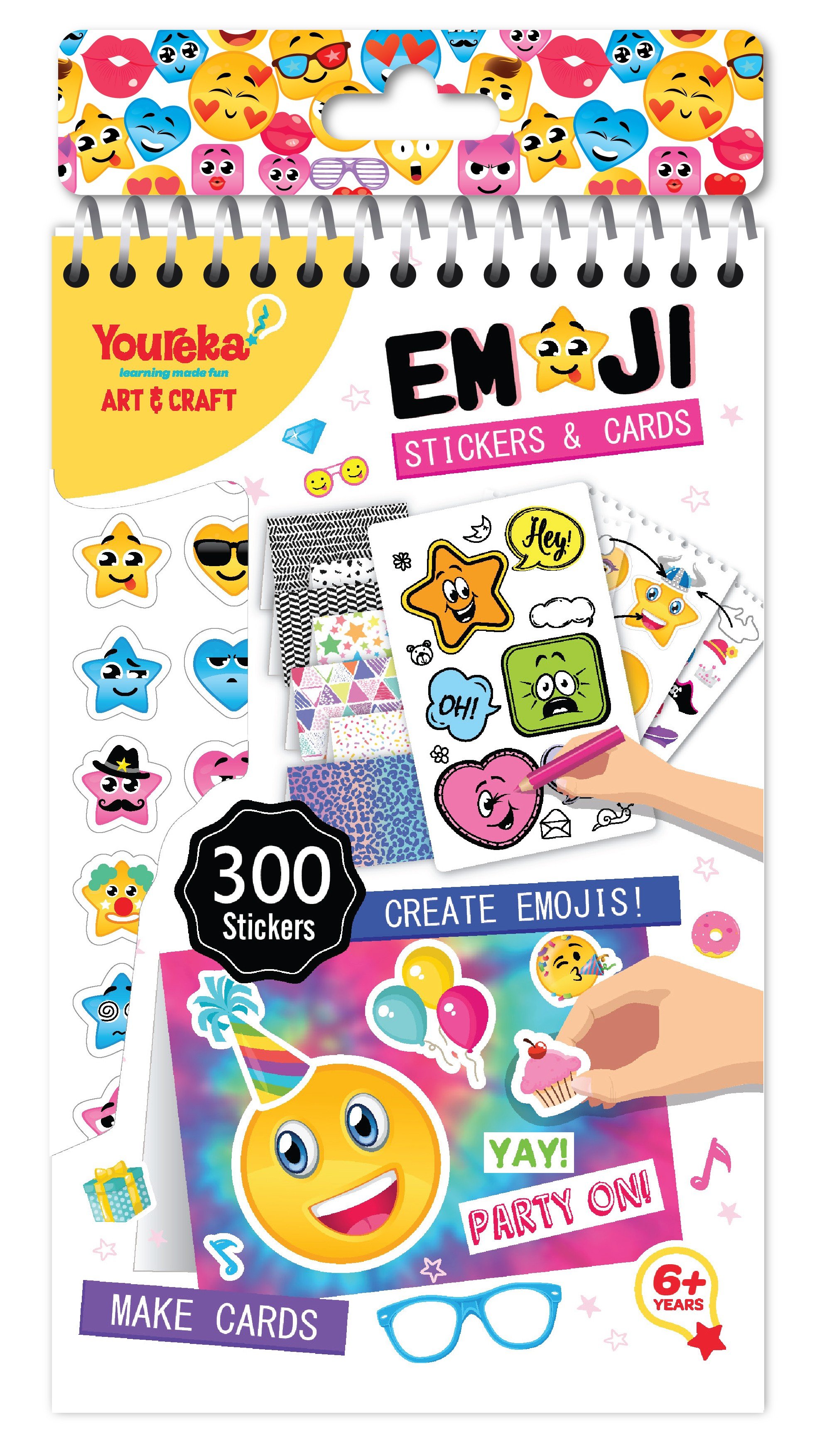 Youreka Emoji Spiral Pad, 14 cm, Multicolour, 6Y+
