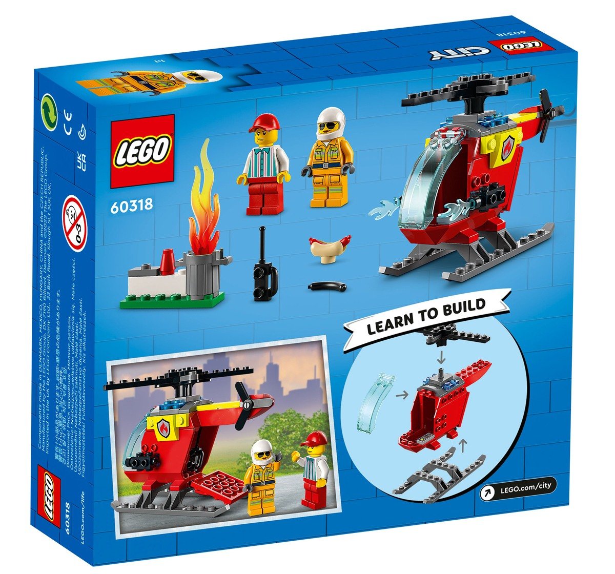 Lego 60318 Fire Helicopter Building Blocks Multicolour 4Y+