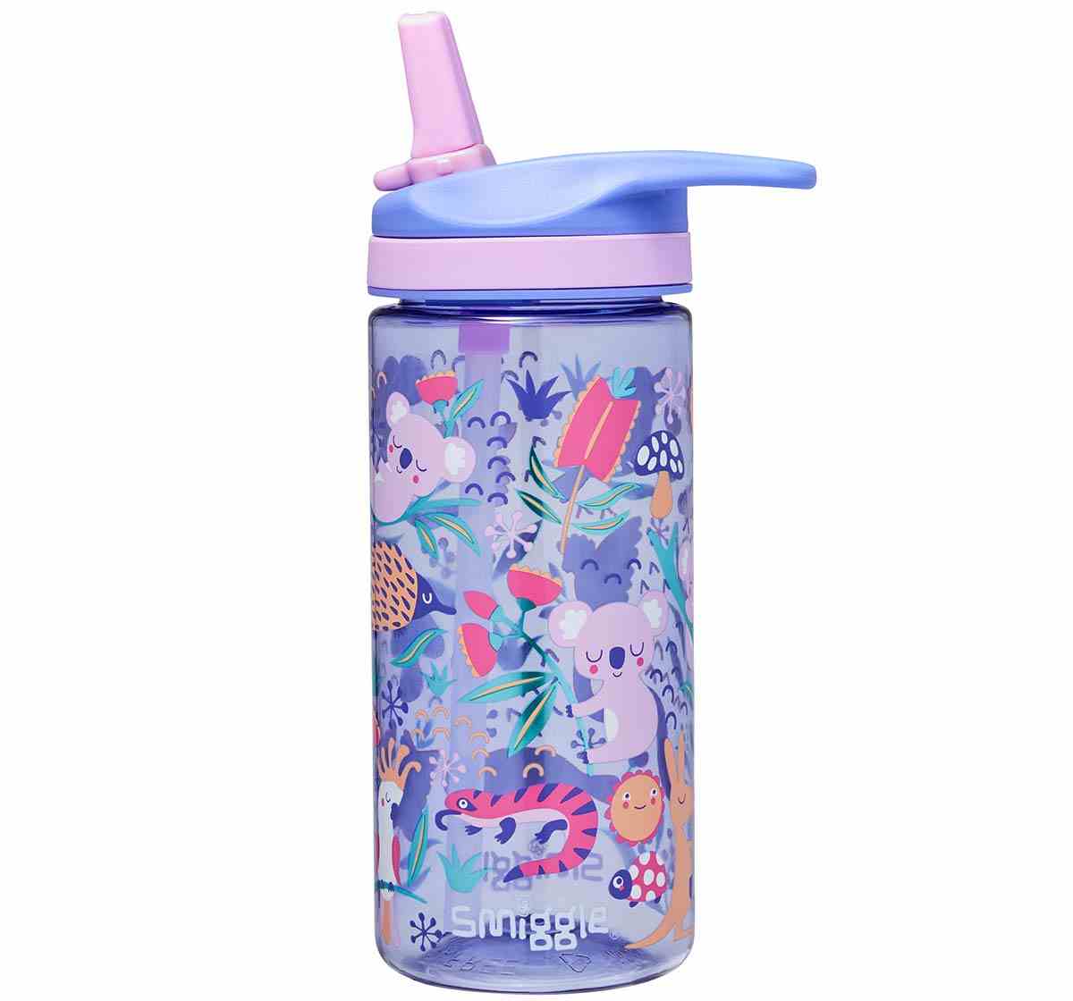 Smiggle Animalia Collection Bottles Plastic Lilac 4Y+