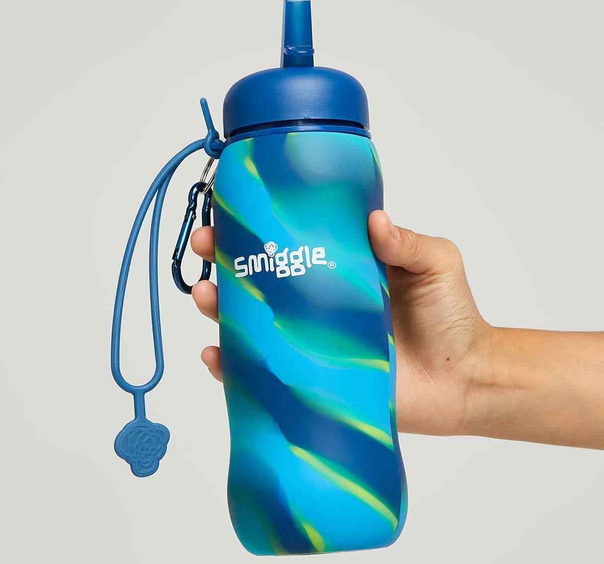 Smiggle Mirage Collection Bottles Silicon Mid Blue 4Y+