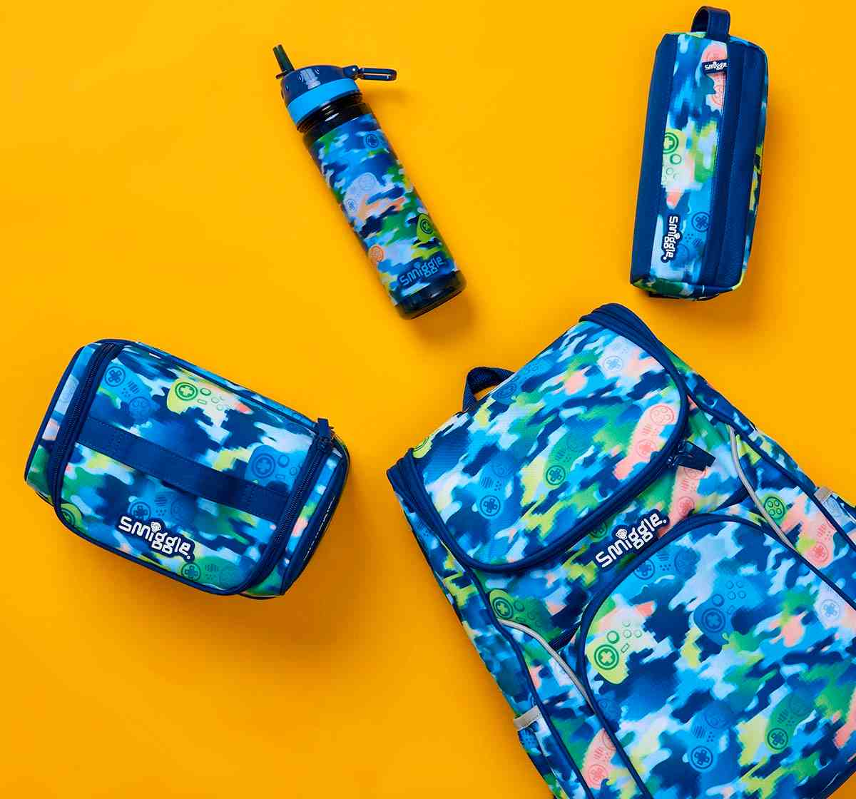 Smiggle Mirage Collection Lunchbag Double Decker Mid Blue 4Y+