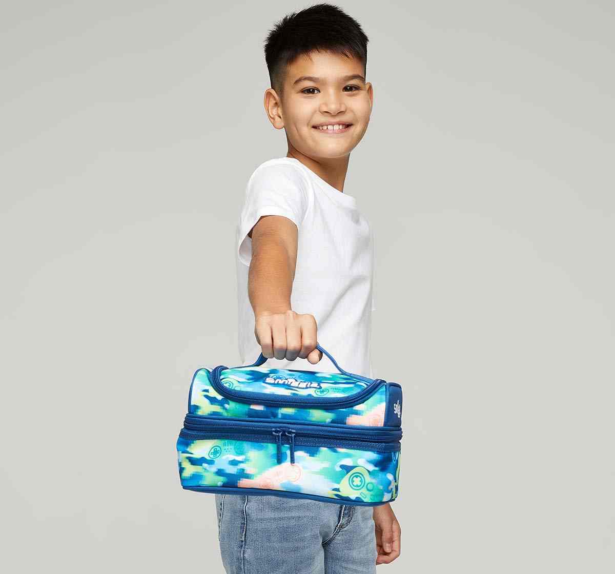 Smiggle Mirage Collection Lunchbag Double Decker Mid Blue 4Y+