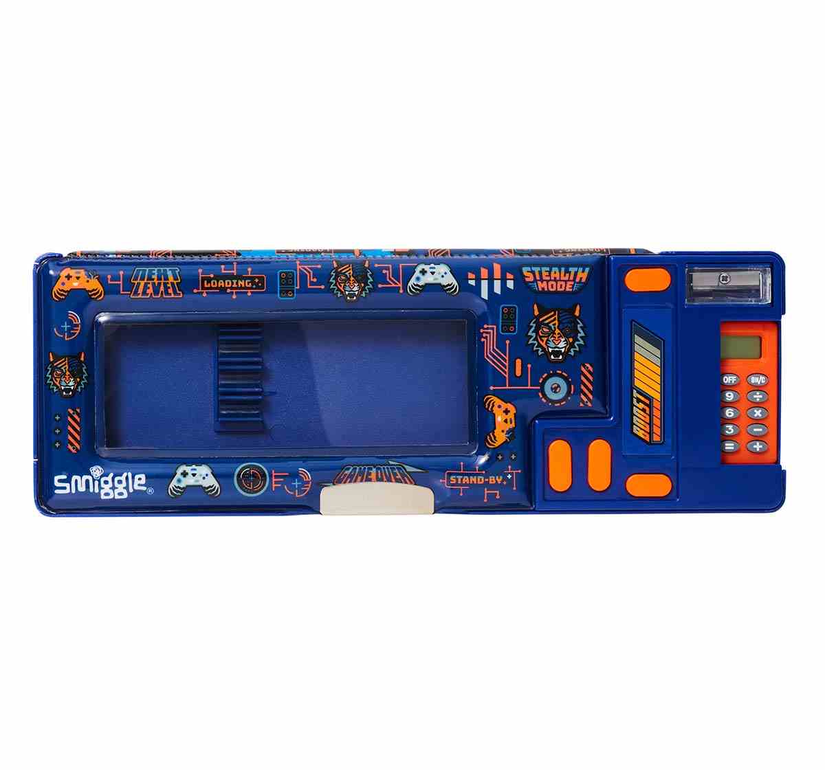 Smiggle Hey There Collection Pencil Case Pop Out Navy 4Y+