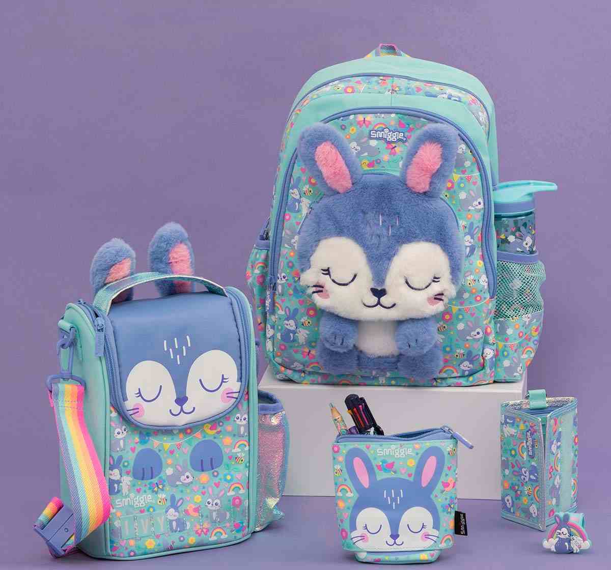 Smiggle Animalia Collection Pencil Pouch Stand Mint 4Y+