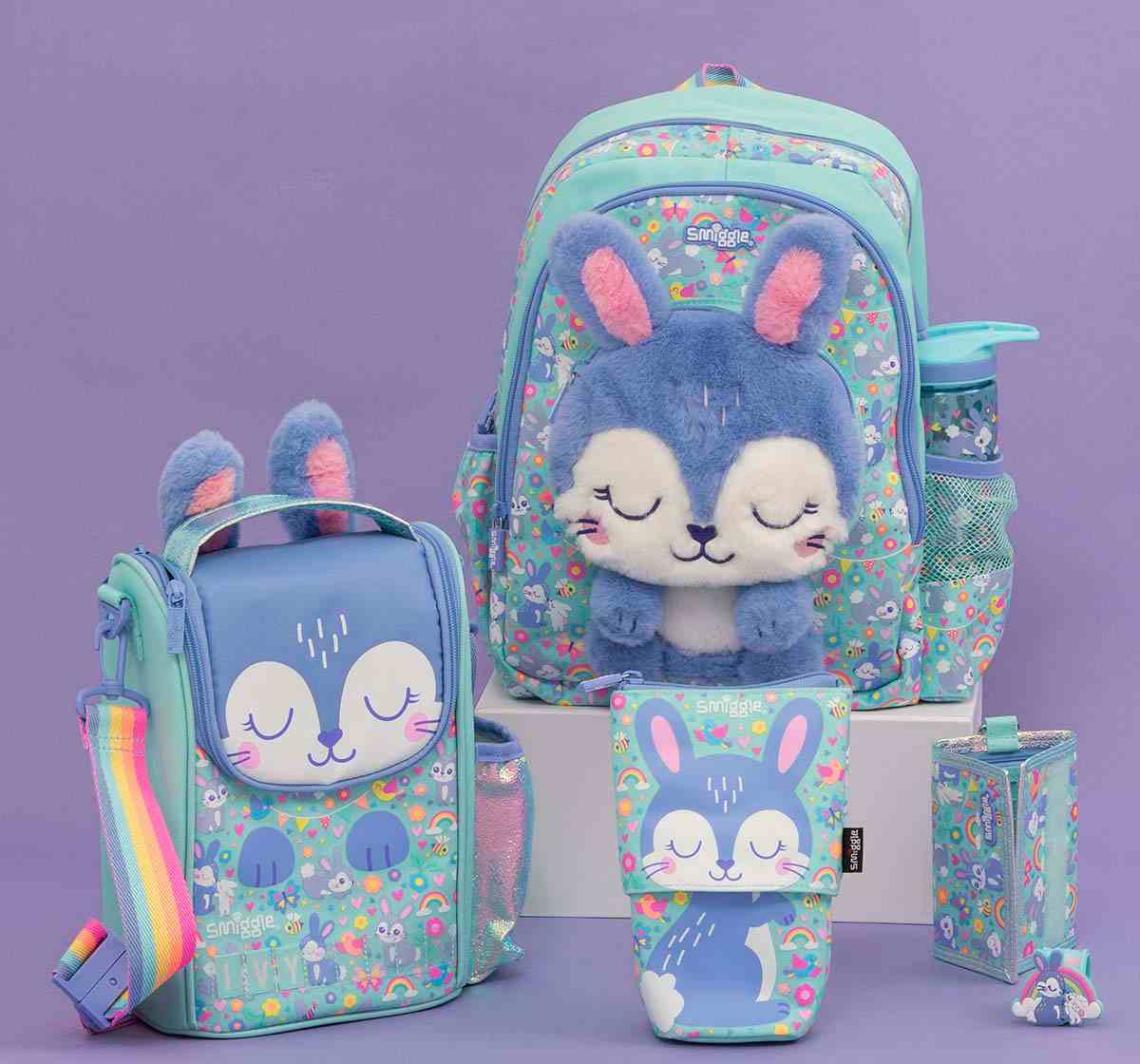 Smiggle Animalia Collection Pencil Pouch Stand Mint 4Y+