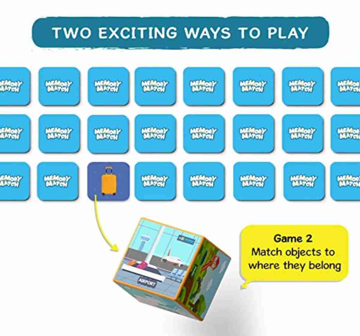 Skillmatics Memory for Where Things Belong Board Game for Kids 3Y+, Multicolour