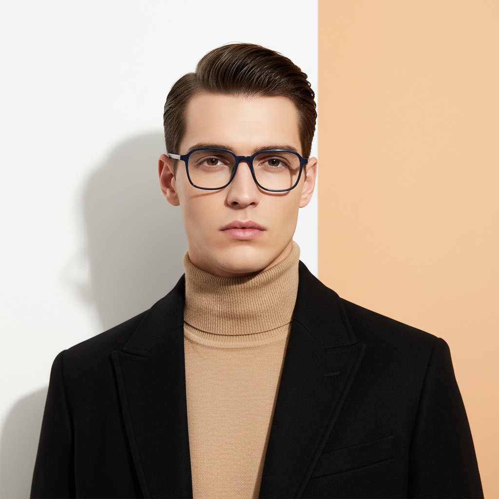 Black Square Frame for Men