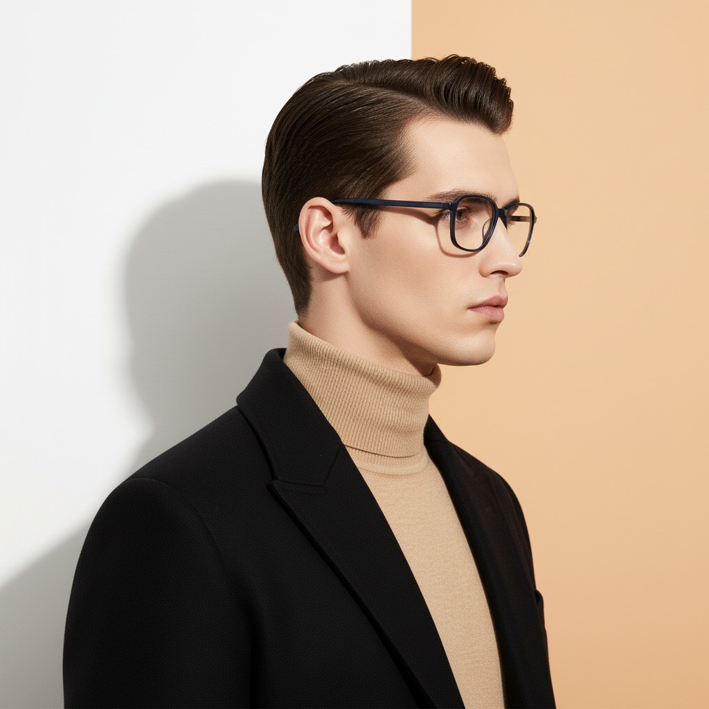 Black Square Frame for Men