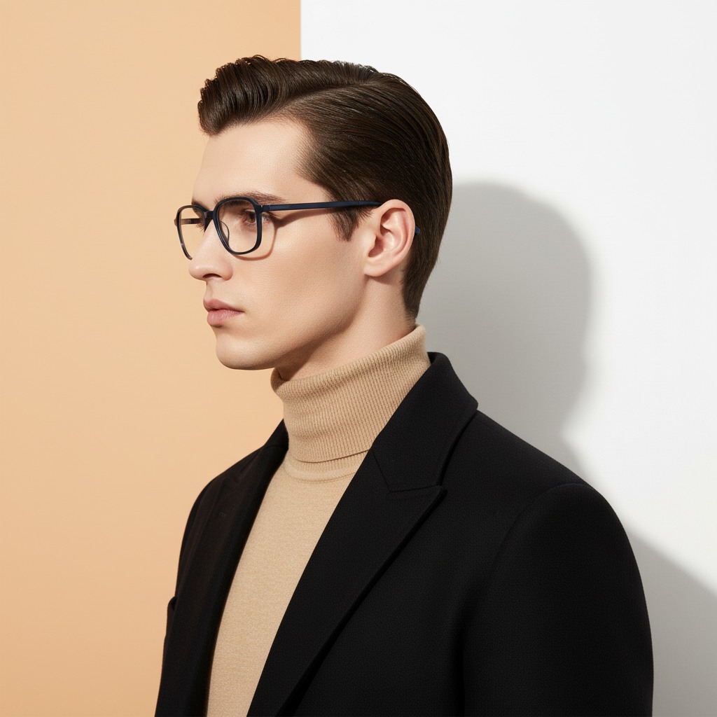 Black Square Frame for Men