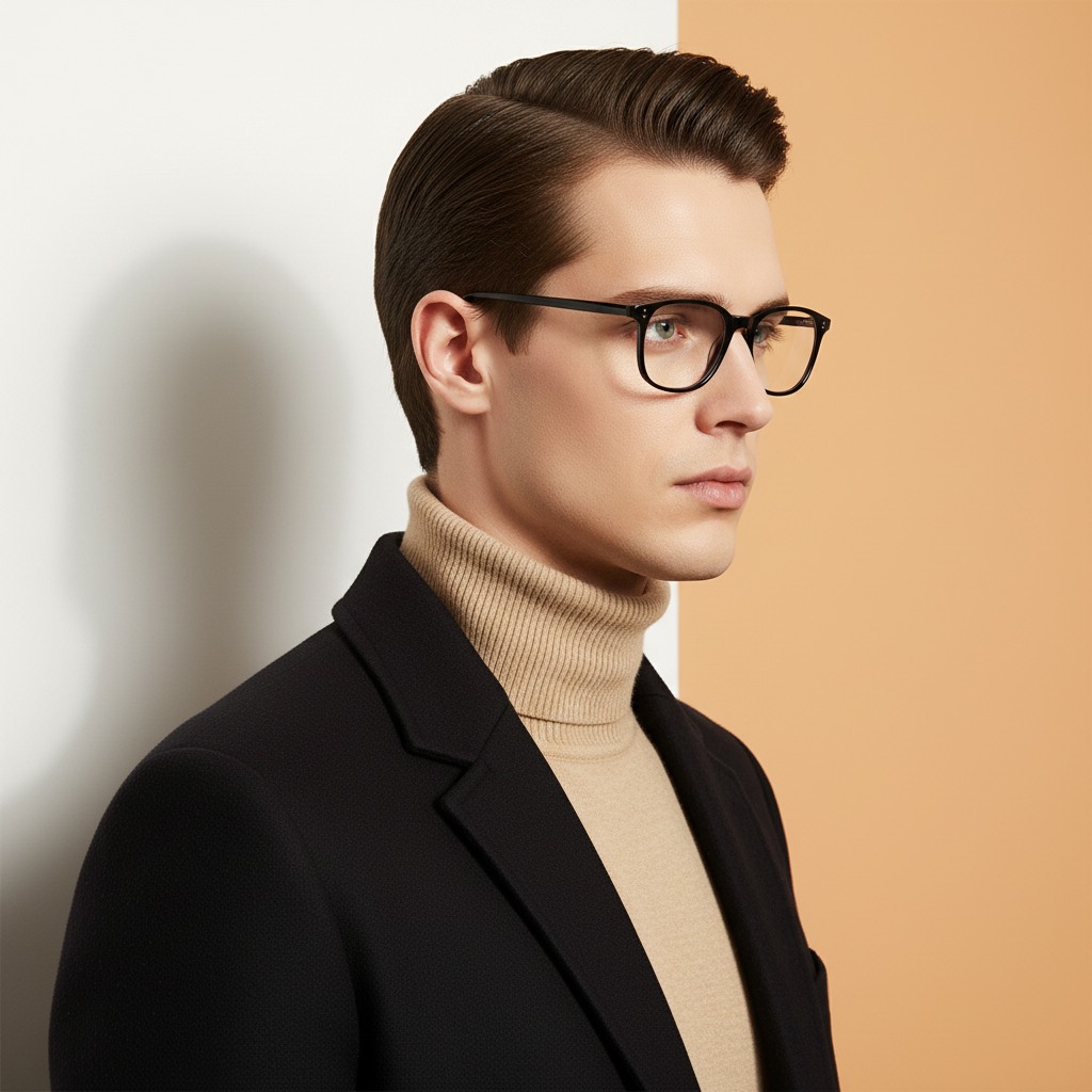 Black Square Frame for Men
