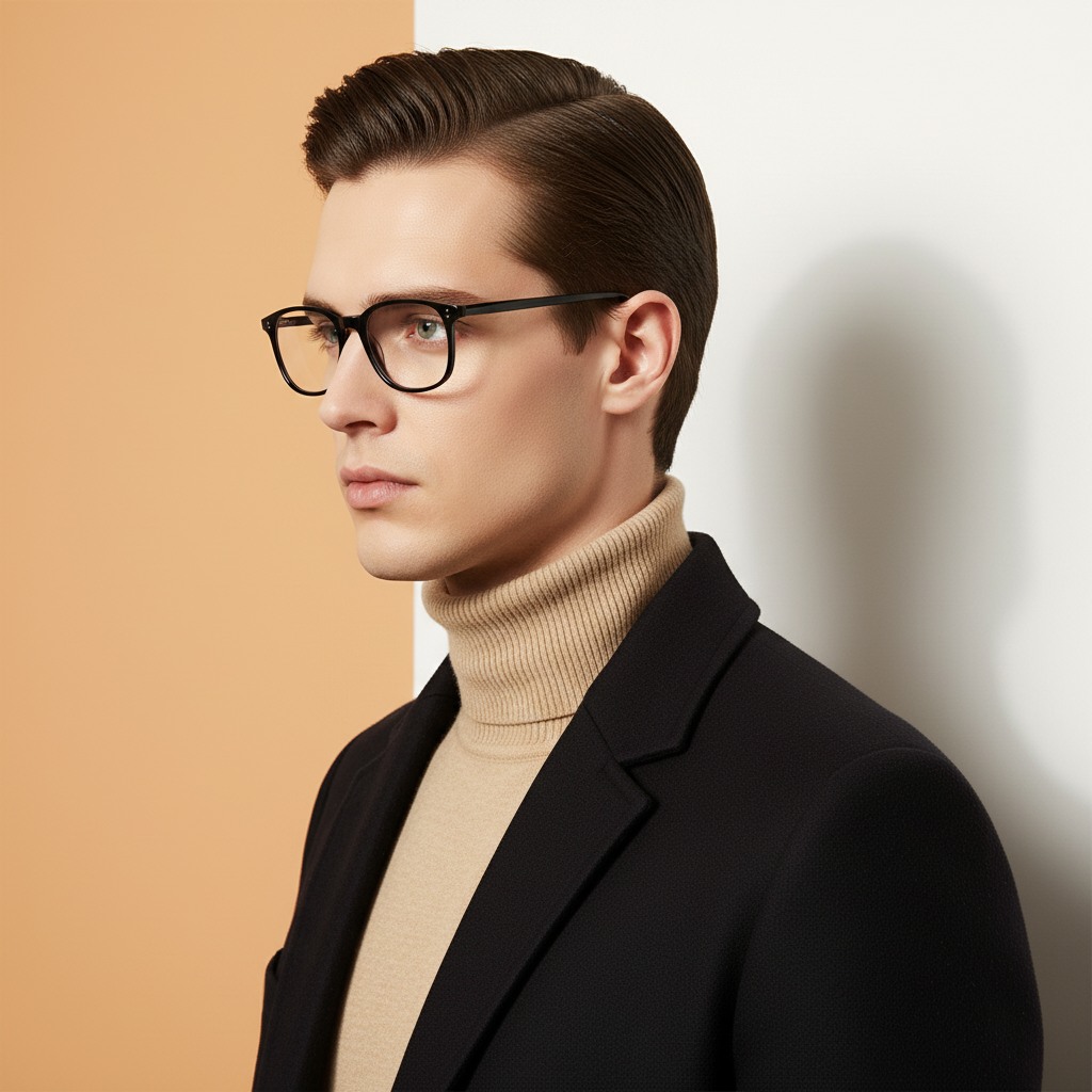 Black Square Frame for Men