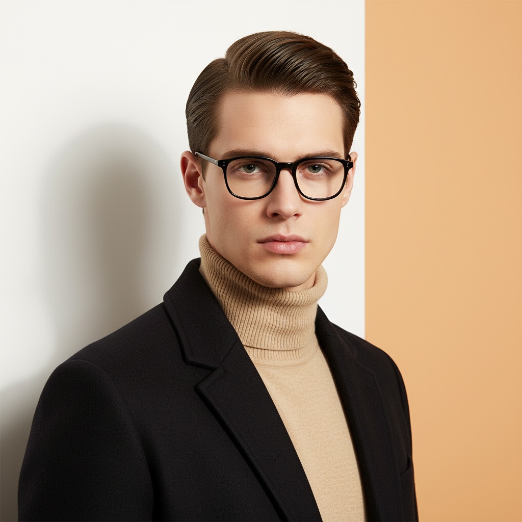 Black Square Frame for Men