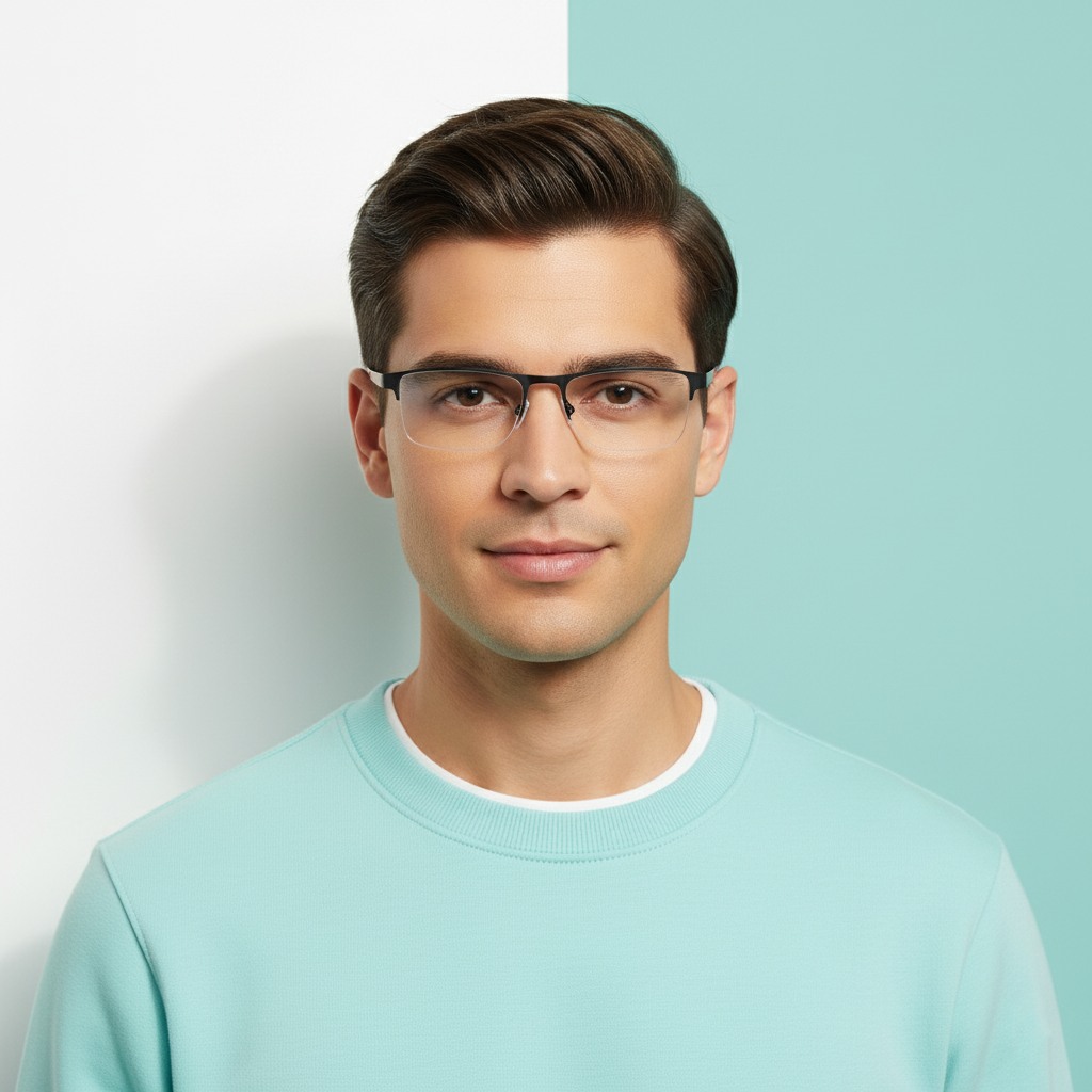 Black Rectangle Frame for Men