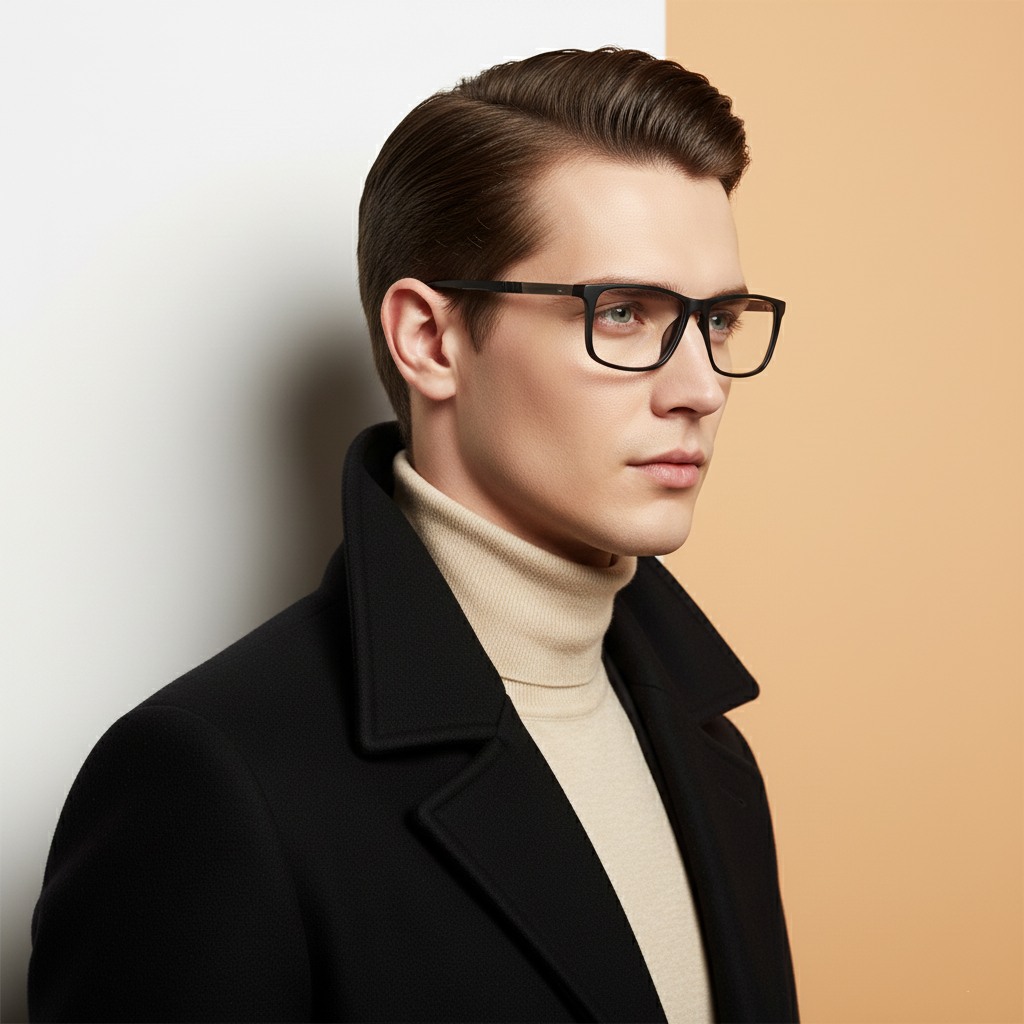 Black Rectangle Frame for Men