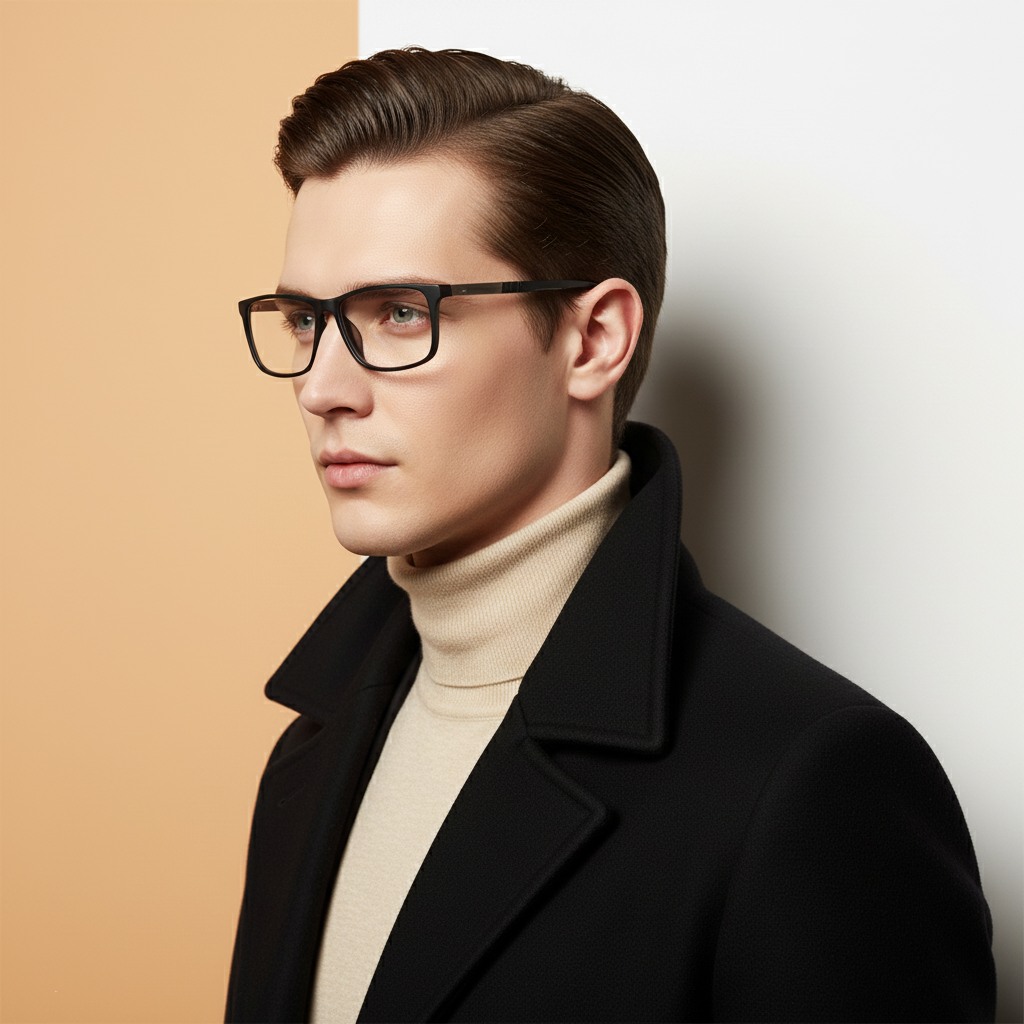 Black Rectangle Frame for Men